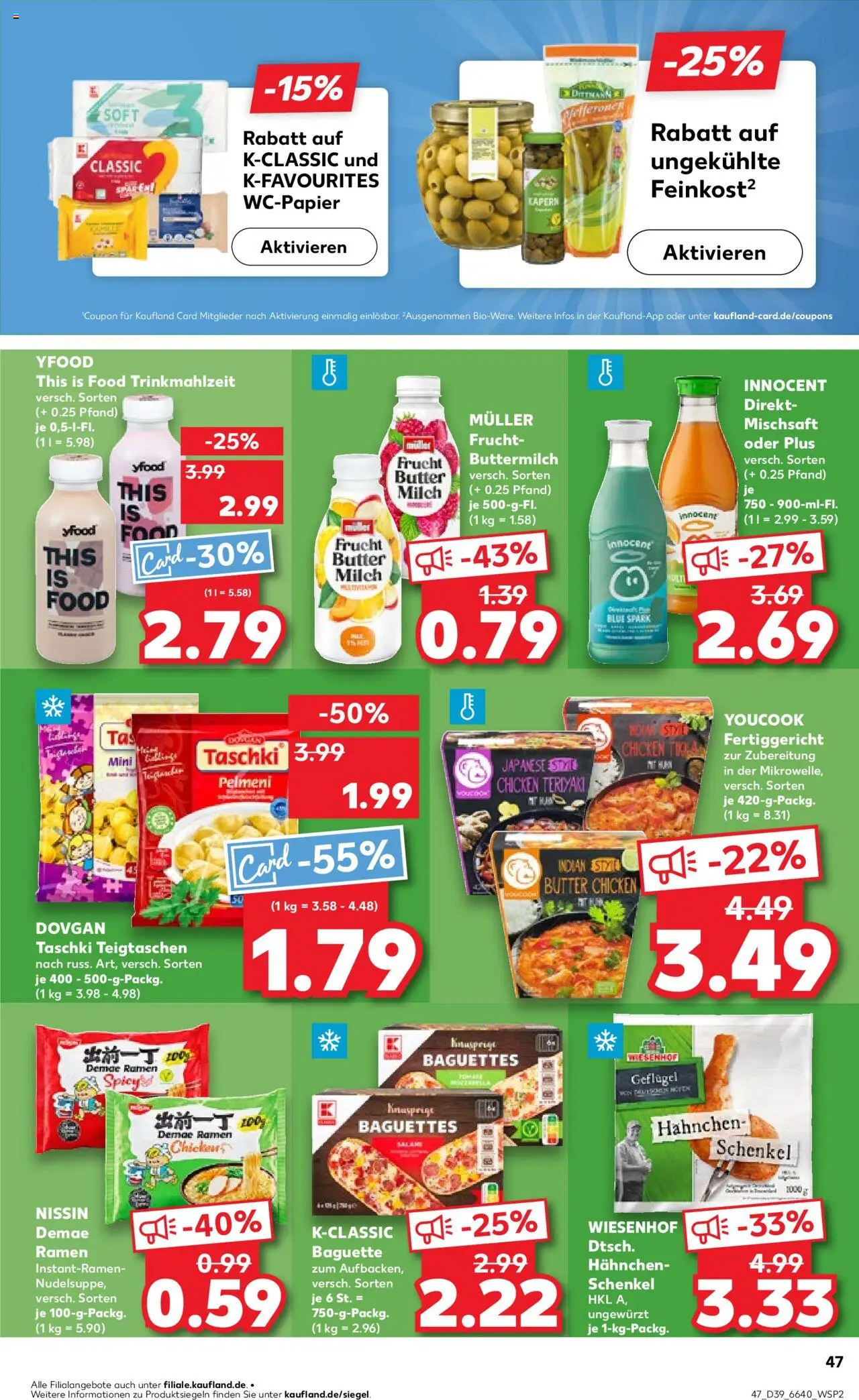 Kaufland Prospekt 	 – gültig ab 25.09.2025 | Seite: 47 | Produkte: Hahnchen, Buttermilch, Butter, Baguette
