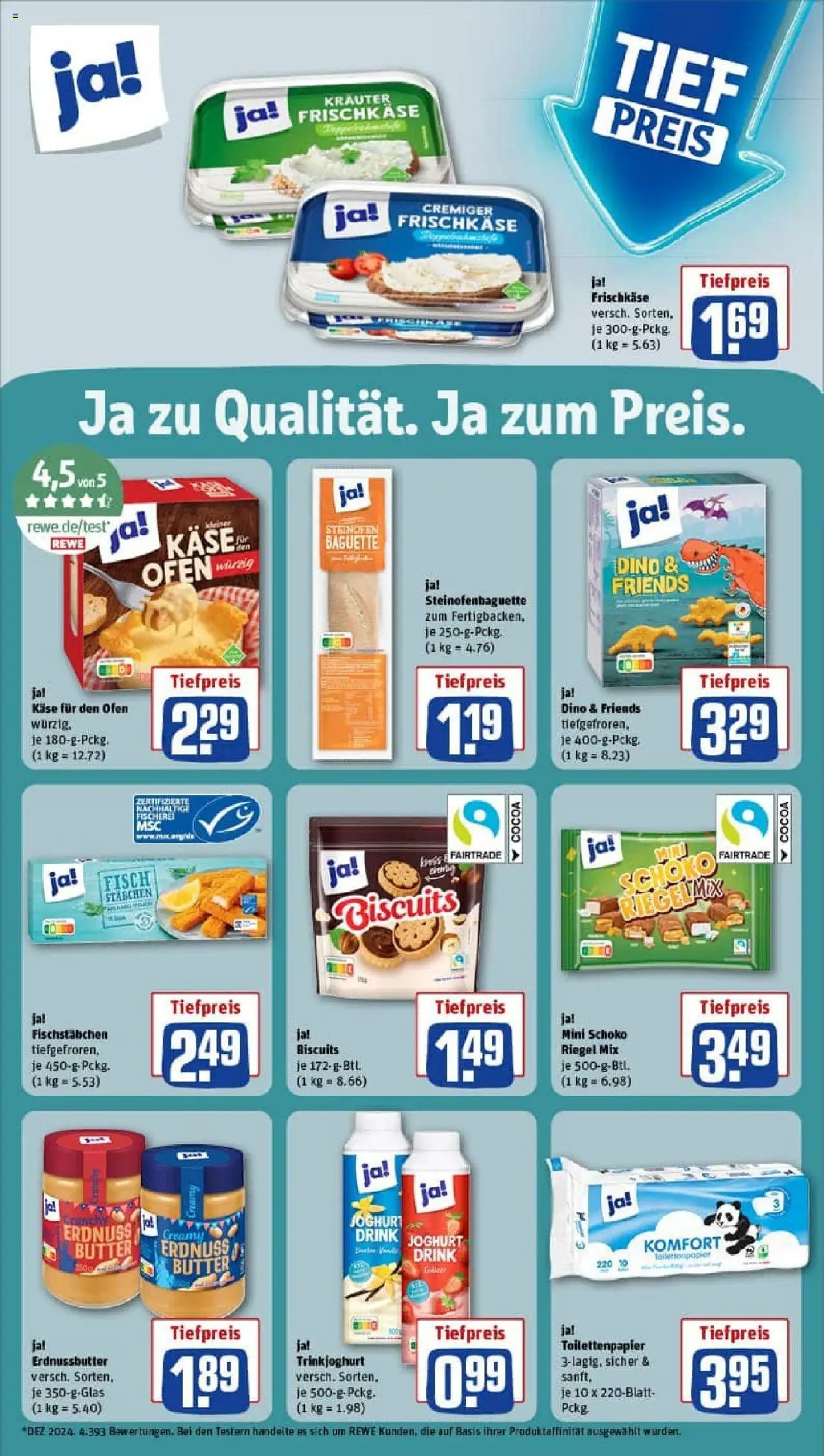 Rewe prospekt Werther	 – gültig ab 19.10.2025 | Seite: 19 | Produkte: Käse, Fisch, Trinkjoghurt, Toilettenpapier