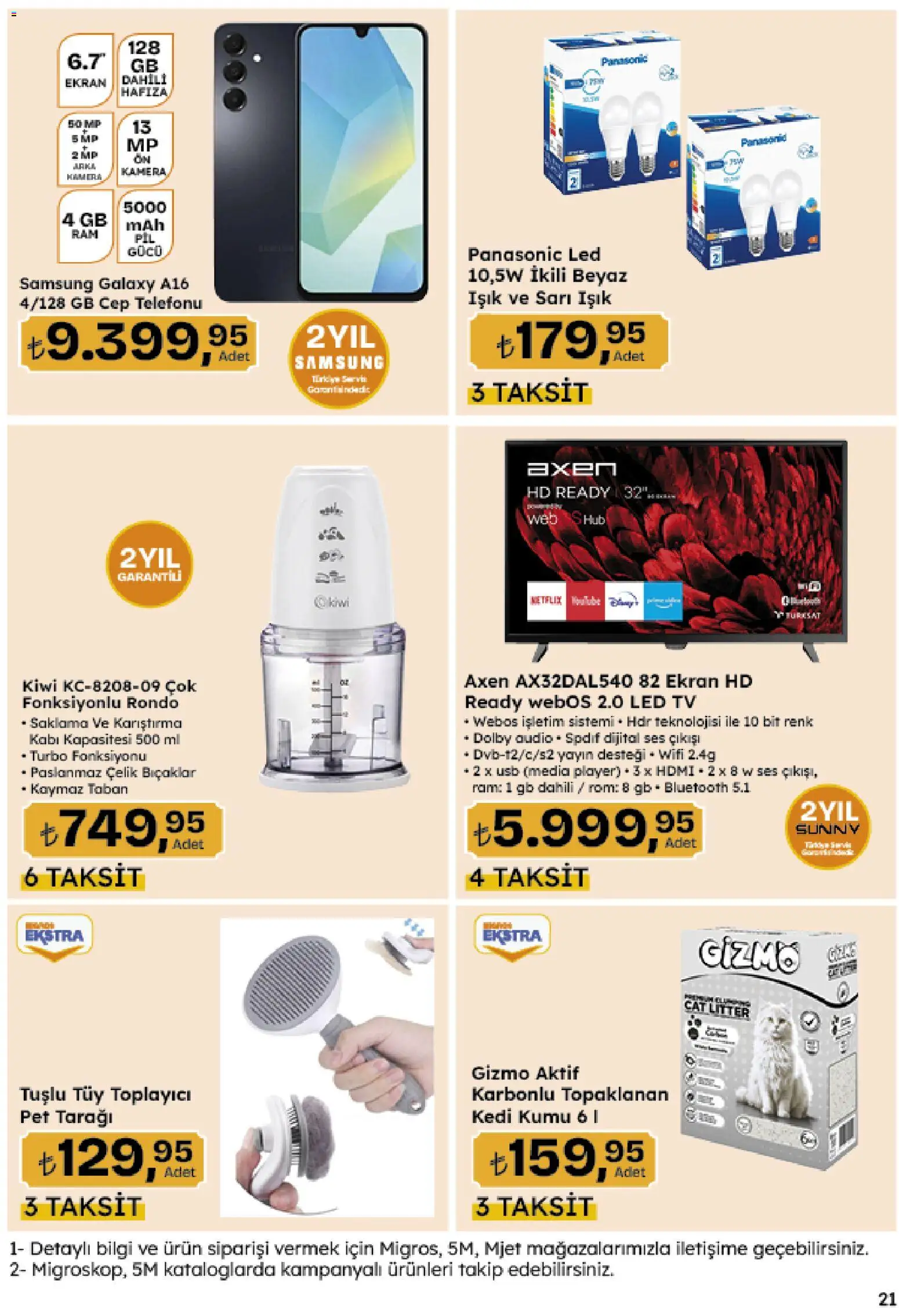 Migros Katalog - Migroskop - 08.01.2026 tarihinden itibaren geçerlidir | Sayfa: 105 | Ürünler: Tüy toplayıcı, TV, Ses, USB
