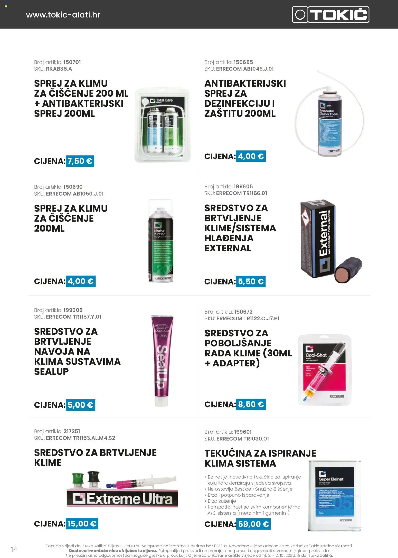 Tokić katalog | vrijedi od 18.03.2026 | Stranica: 14 | Proizvodi: Klima, Adapter