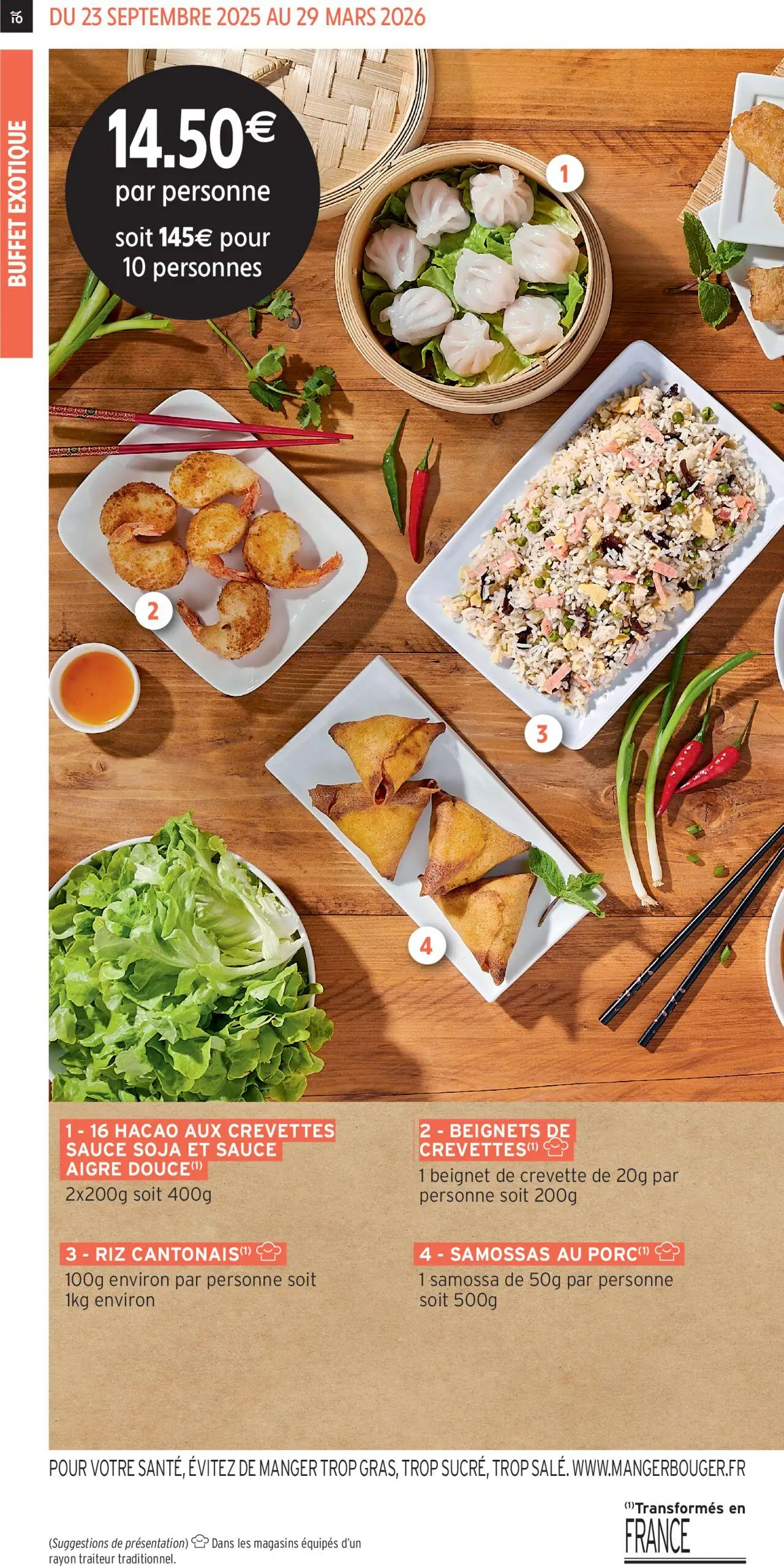 {H1} | Page: 16 | Produits: Crevette, Crevettes, Buffet, Porc