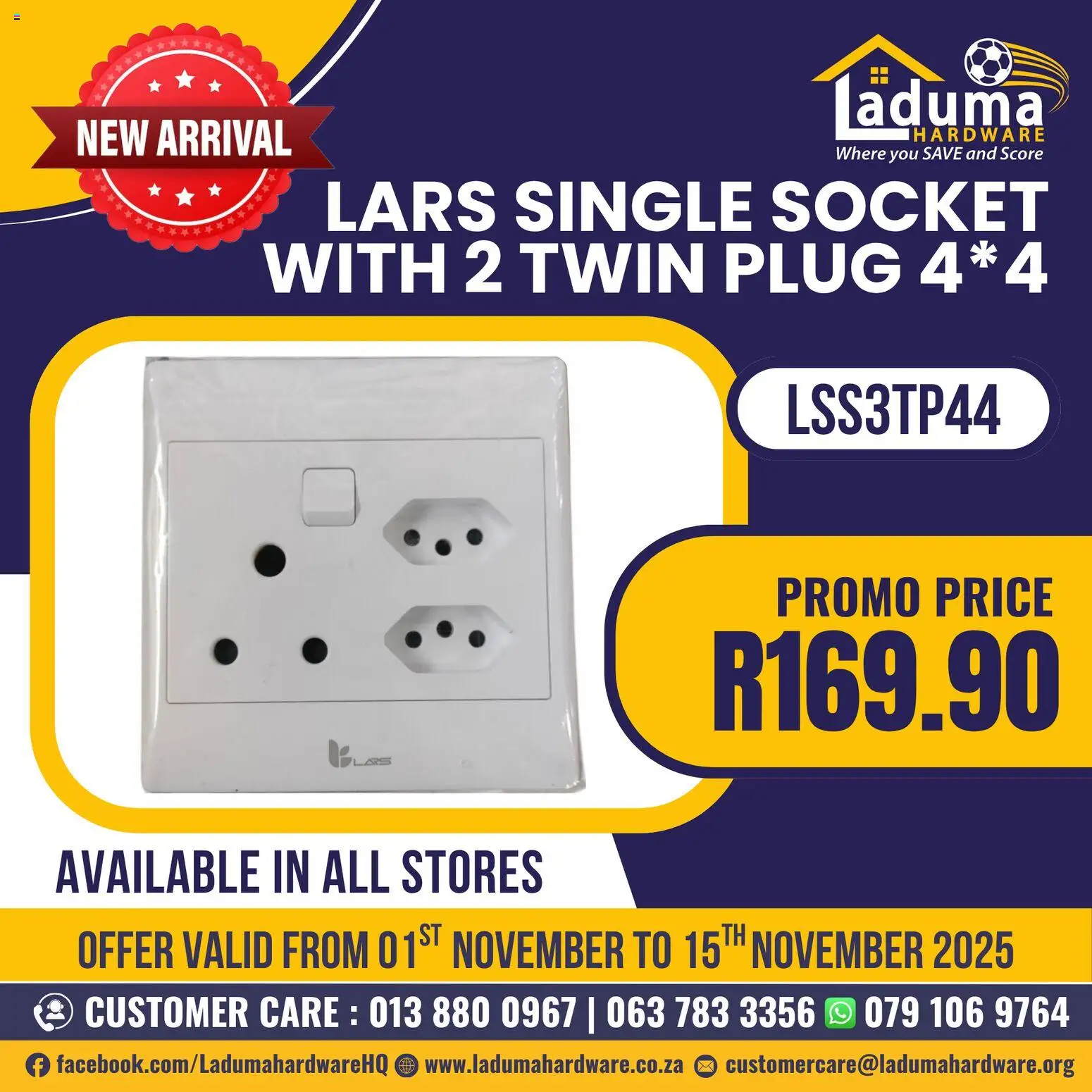 New Laduma Hardware catalogue – valid from 01.11.2025 | Page: 1 | Products: Socket