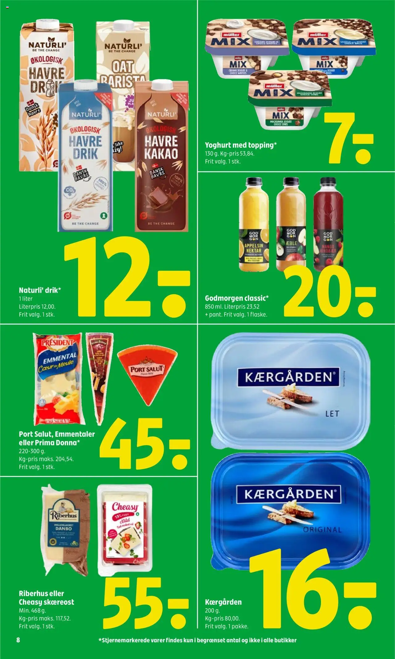 Coop 365 Tilbudsavis gyldig fra 26.06.2025 | Side: 8 | Produkter: Yoghurt, Juice, Kakao, Hindbær