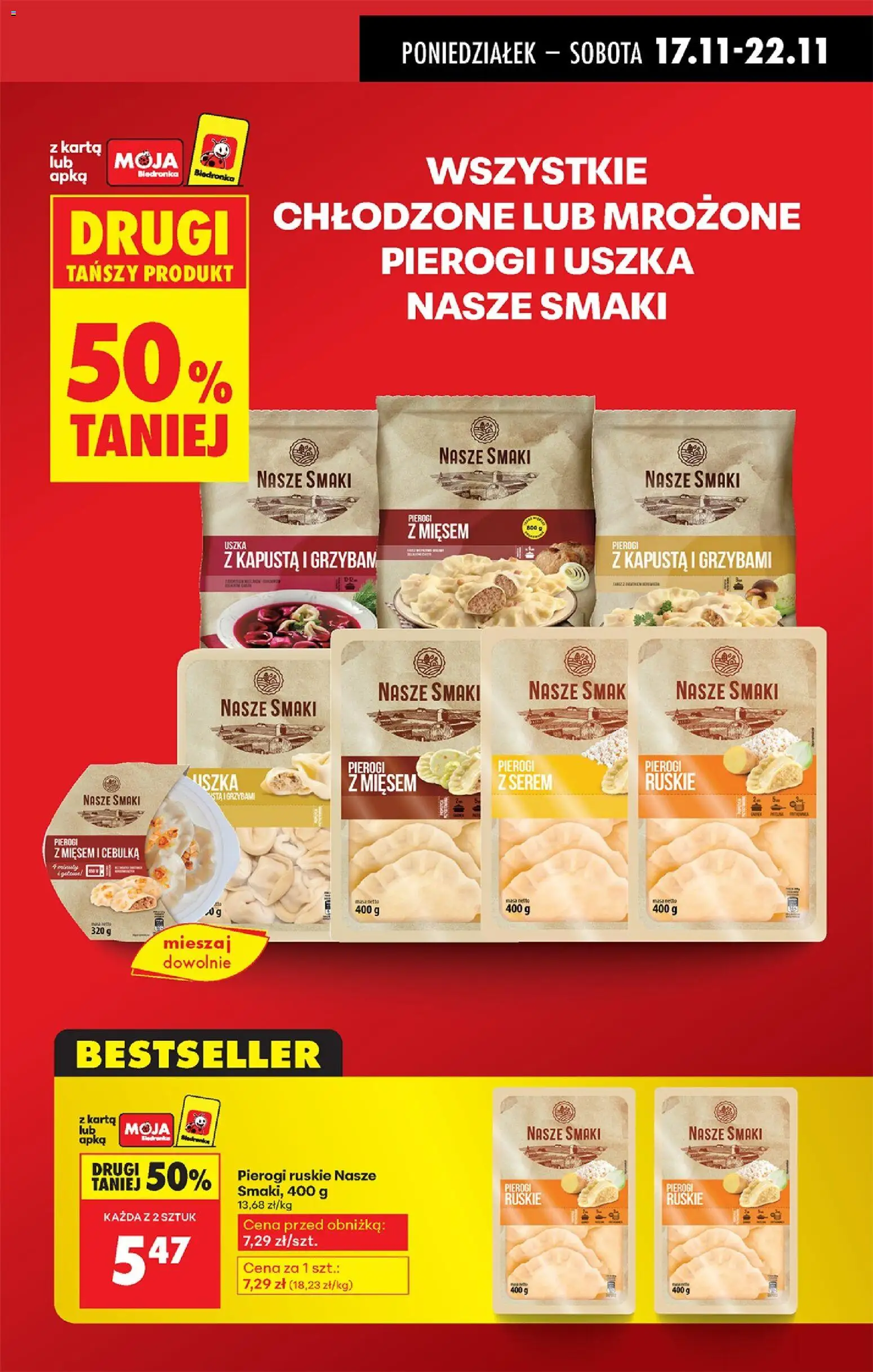 Biedronka gazetka od 17.11.2025 | Strona: 7 | Produkty: Kapusta, Karta, Pierogi, Pierogi z mięsem