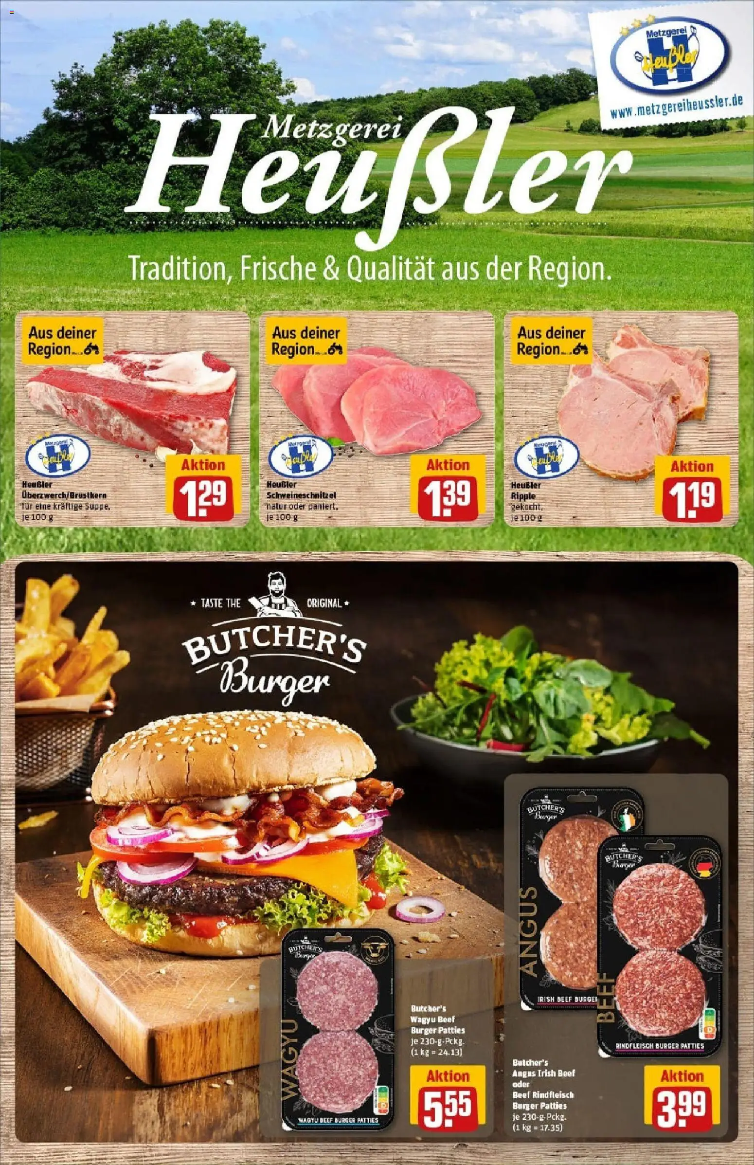 Rewe prospekt Heidenheim	 – gültig ab 26.10.2025 | Seite: 10 | Produkte: Burger, Rindfleisch