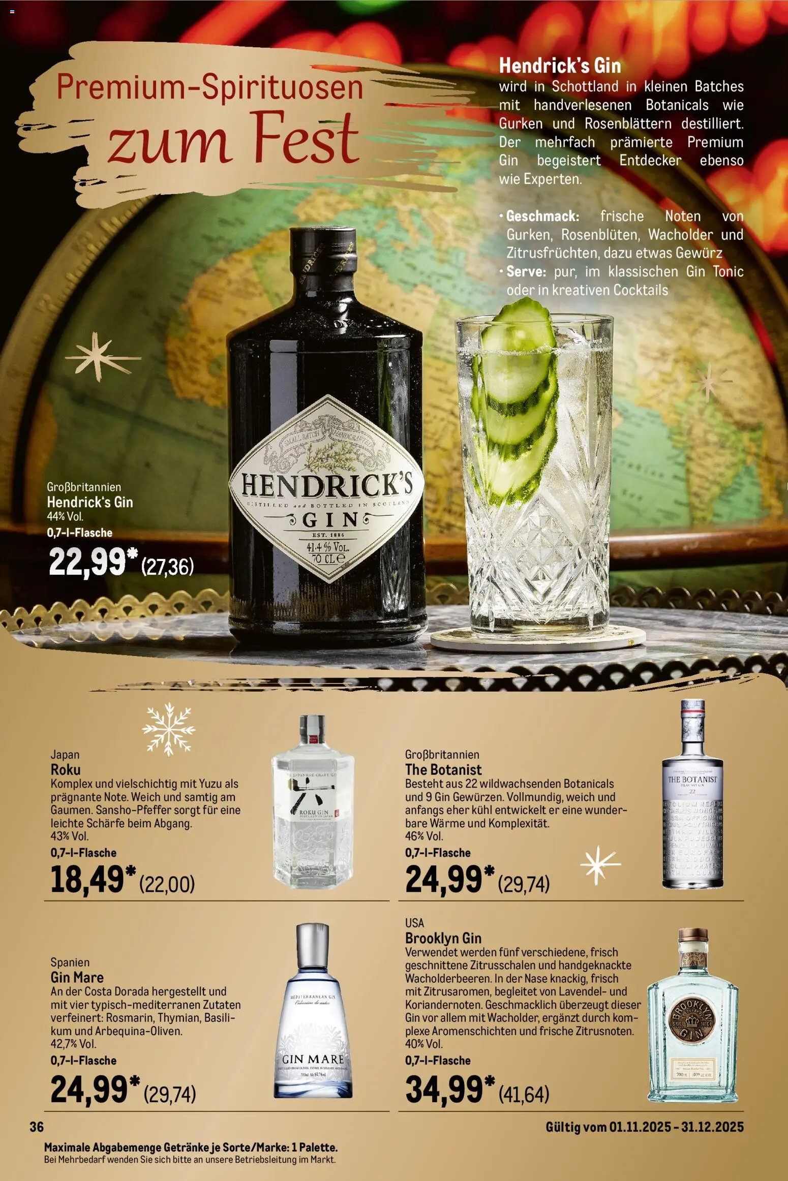 Metro Saisonkatalog Festliche Momente – gültig ab 01.11.2025 | Seite: 40 | Produkte: Gin, Lavendel, Gurken