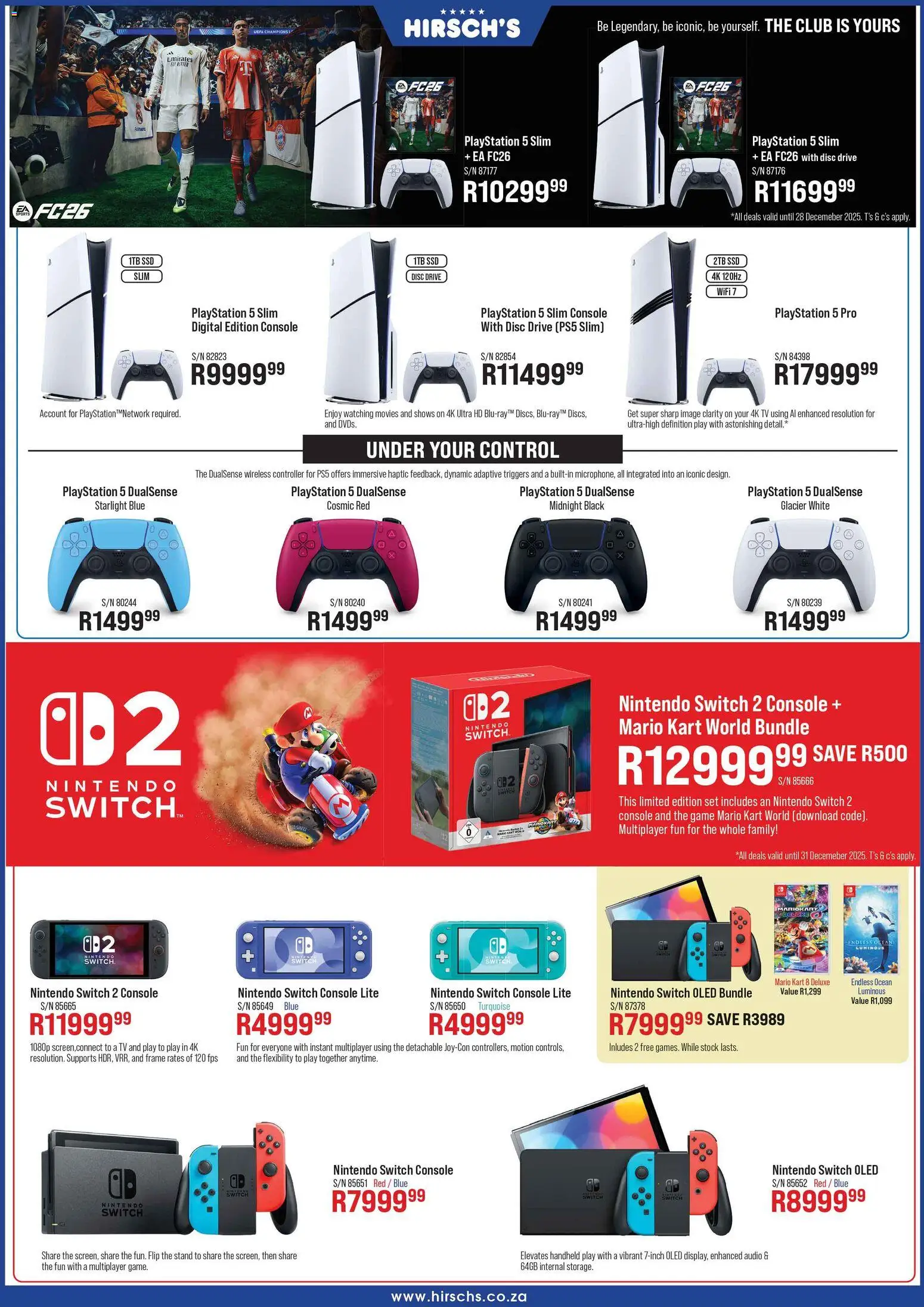 New Hirsch's catalogue – valid from 01.12.2025 | Page: 32 | Products: Audio, Playstation, TV, Stock