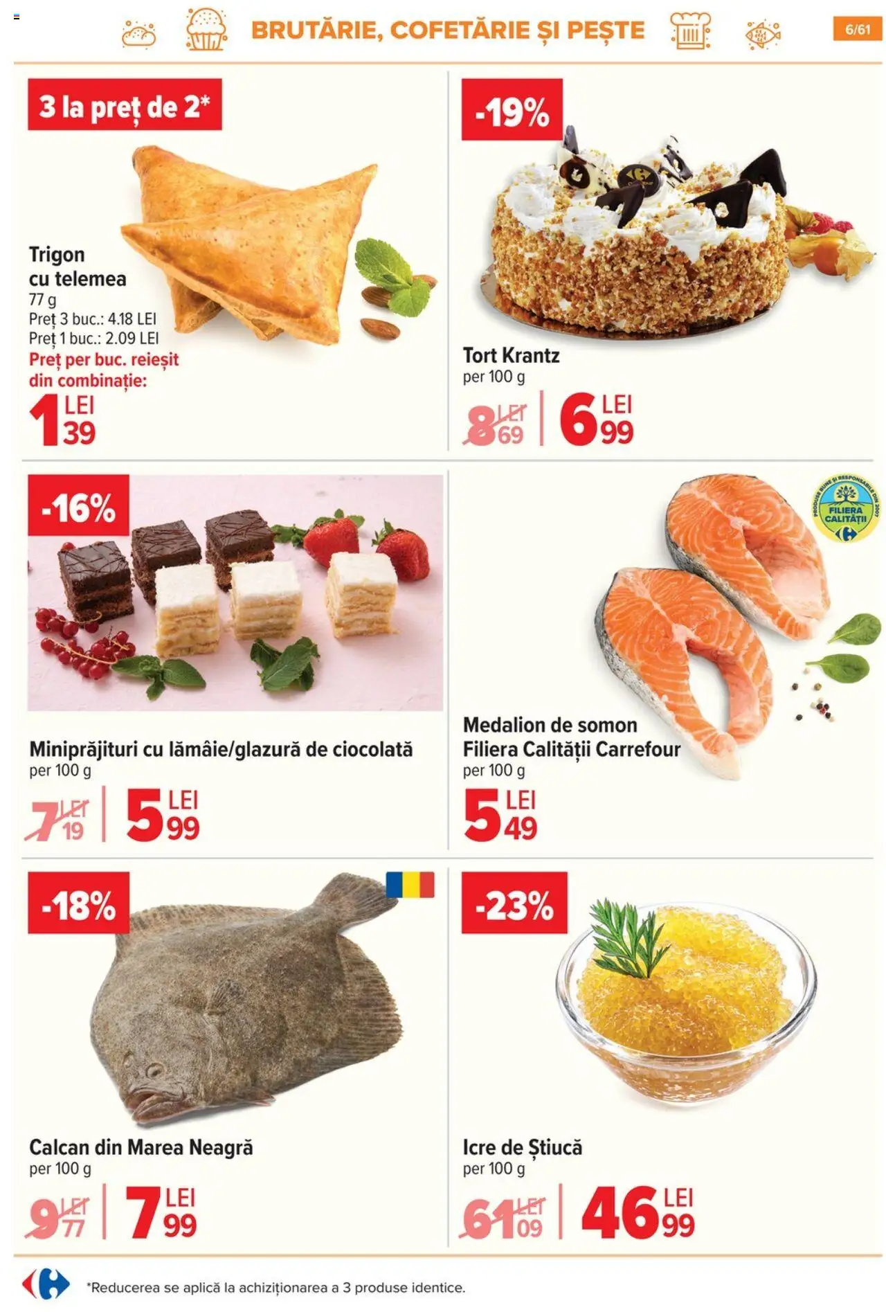 Catalog Carrefour – valabil de la 13.08.2025 | Pagină: 7 | Produse: Tort, Ciocolată, Pește