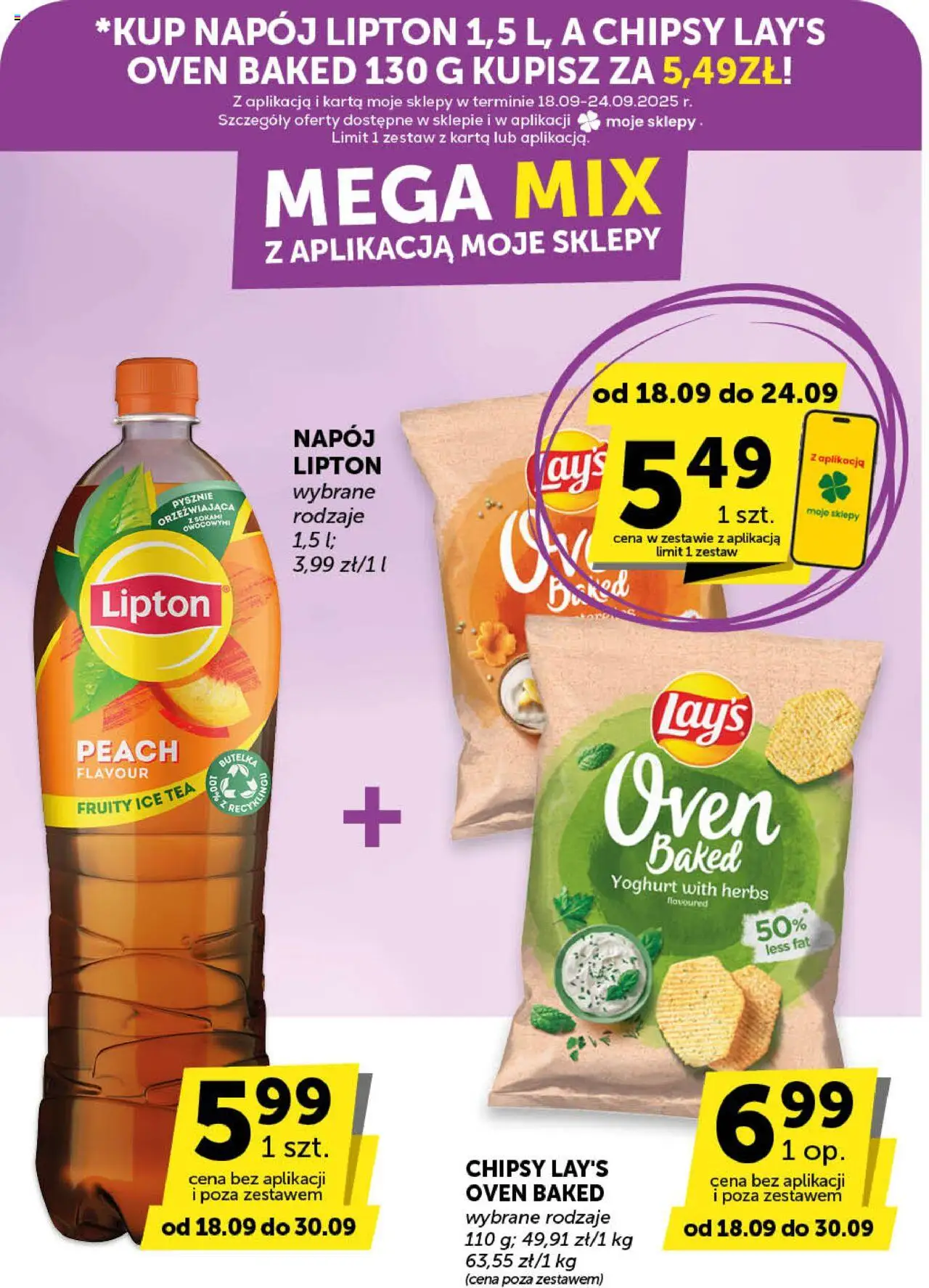 Groszek Gazetka - Market od 18.09.2025 | Strona: 19 | Produkty: Karta, Chipsy, Ice Tea