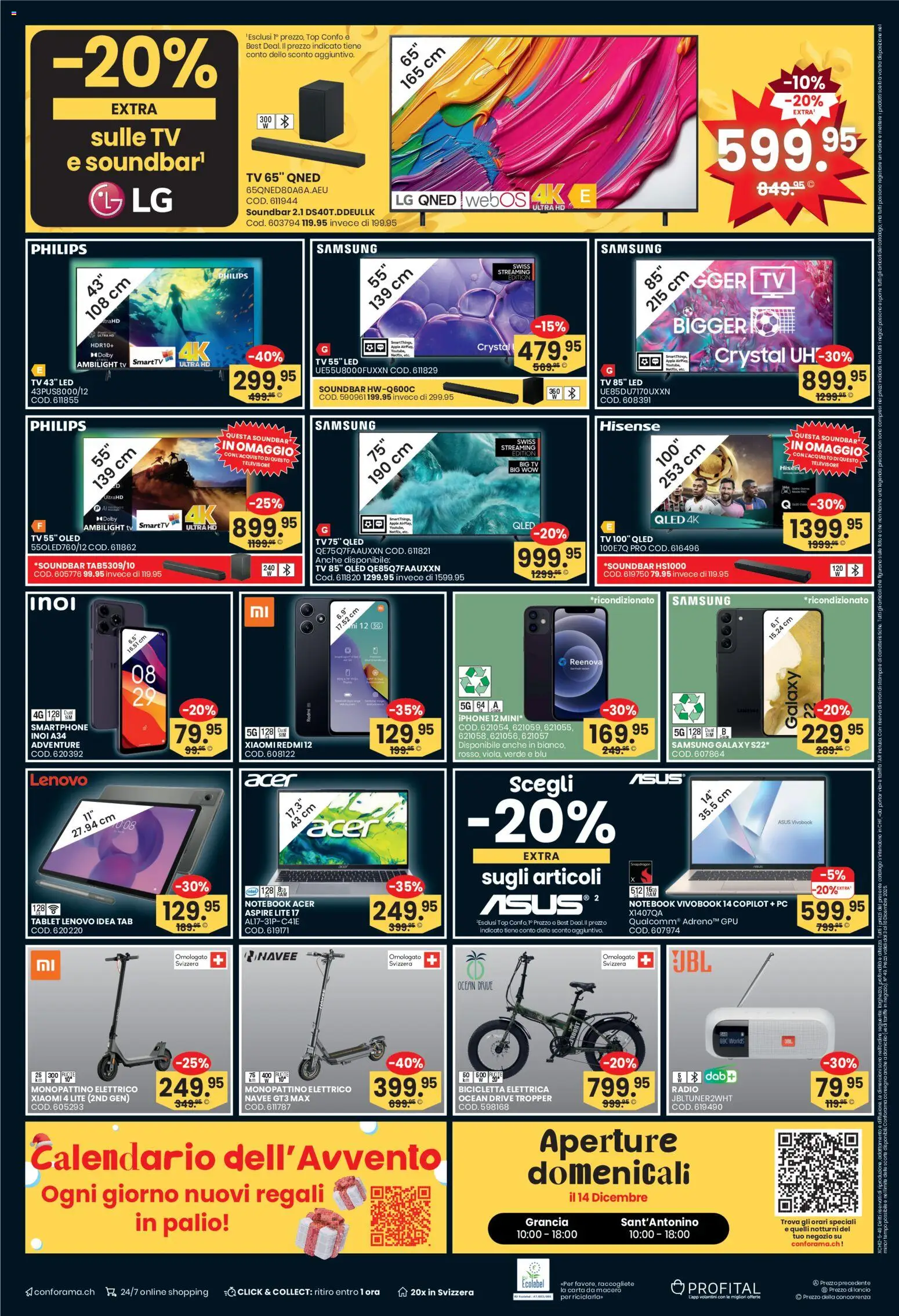 Conforama Aktionen IT – gültig ab 03.12.2025 | Seite: 8 | Produkte: Smartphone, TV, Radio, Apple