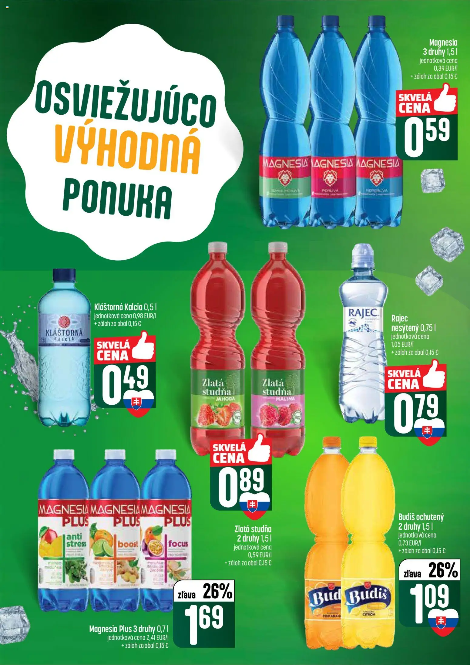 Nové COOP Jednota akcie – leták je platný od 09.04.2026 | Strana: 46 | Produkty: Rajec, Budiš, Magnesia