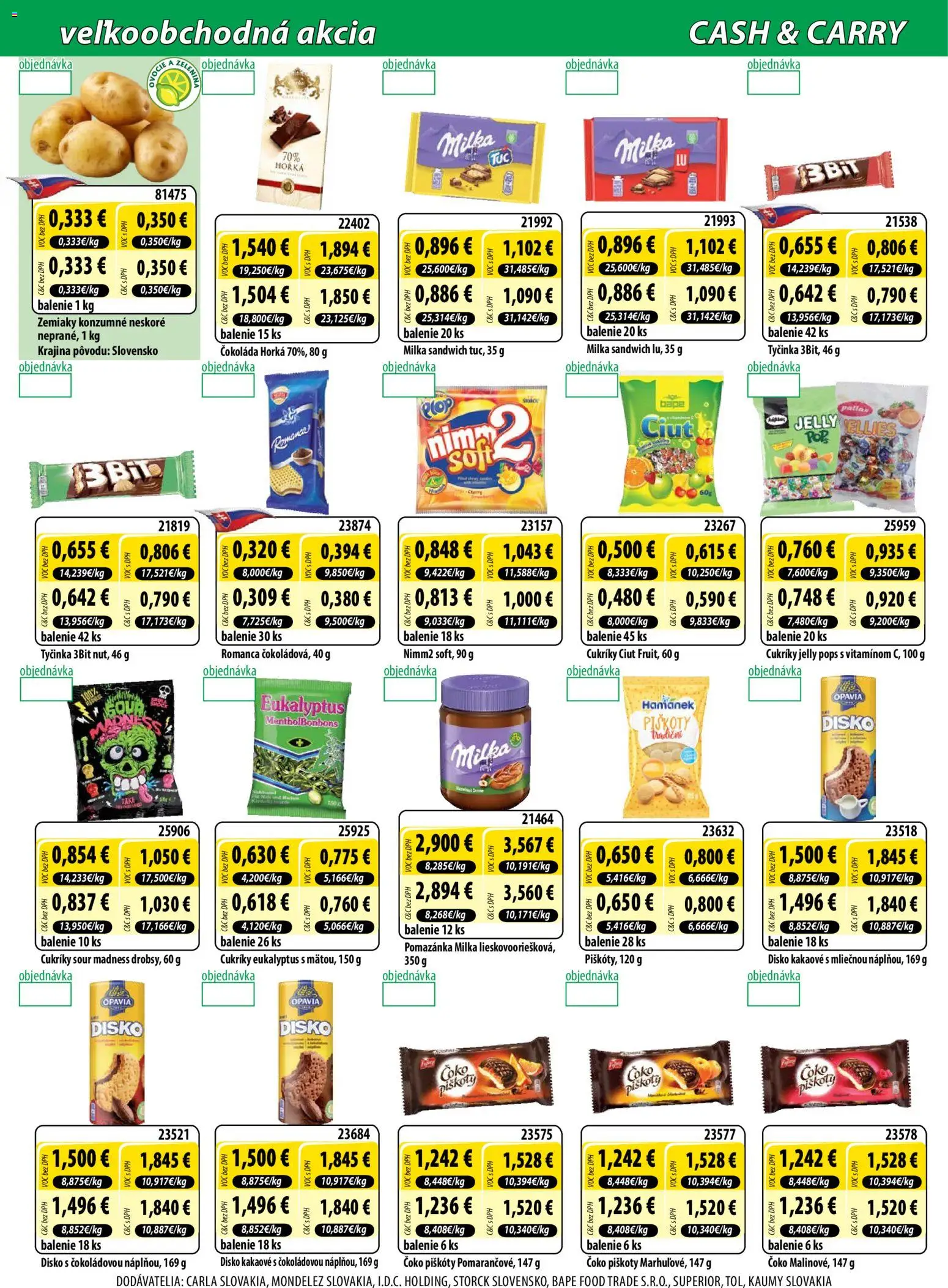 Nové Milk Agro akcie – leták je platný od 18.02.2026 | Strana: 4 | Produkty: Čokoláda, Cukríky, Zemiaky, Milka