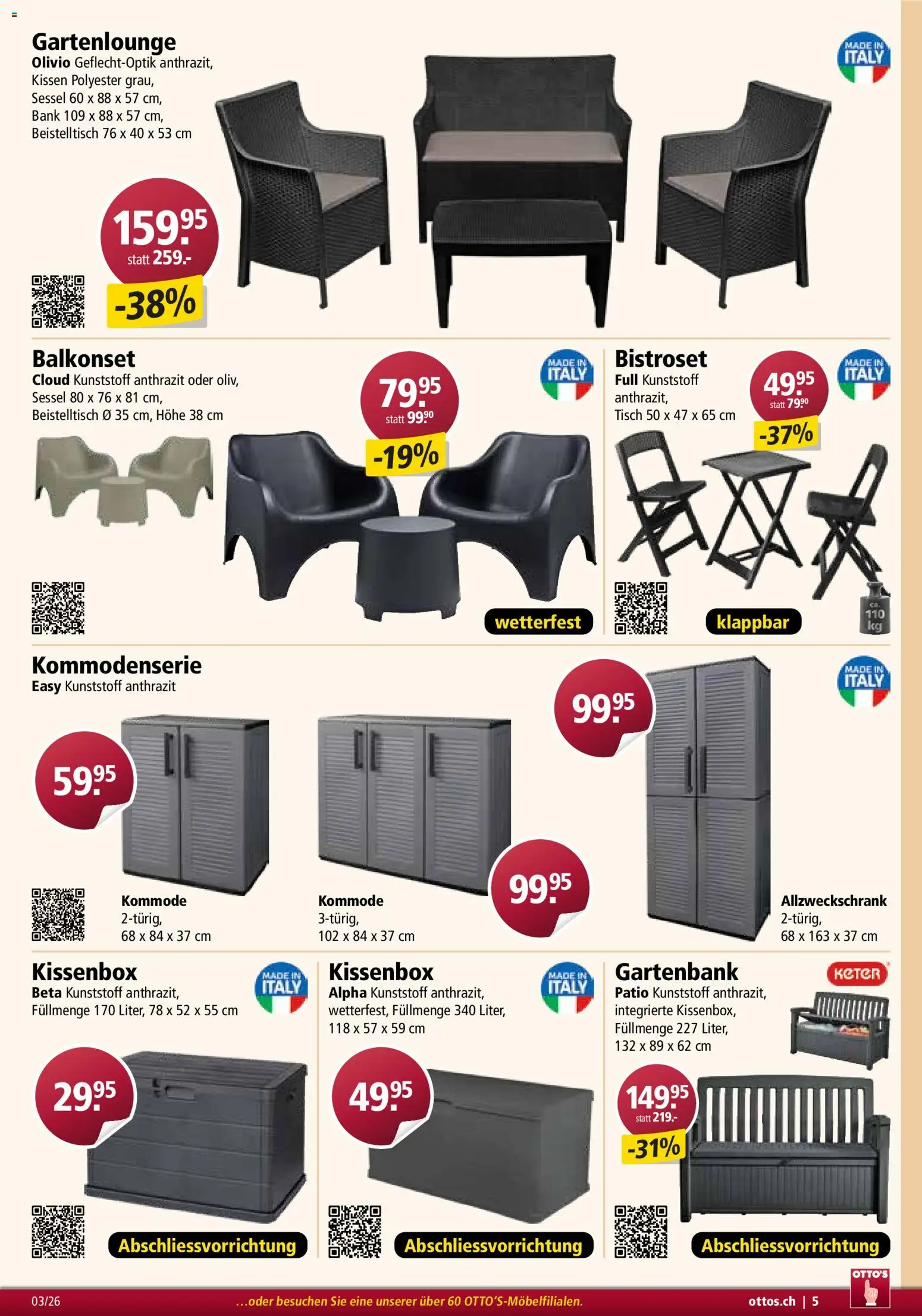 Otto's Aktionen Möbelflyer – gültig ab 01.03.2026 | Seite: 5 | Produkte: Tisch, Kommode, Sessel, Beistelltisch