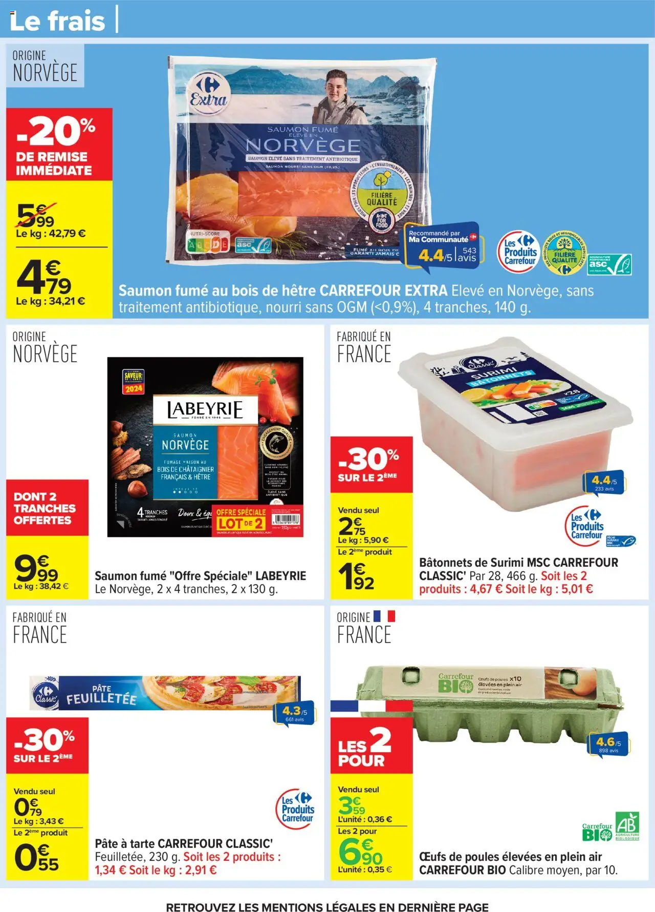  | Page: 23 | Produits: Saumon fumé, Œufs, Saumon