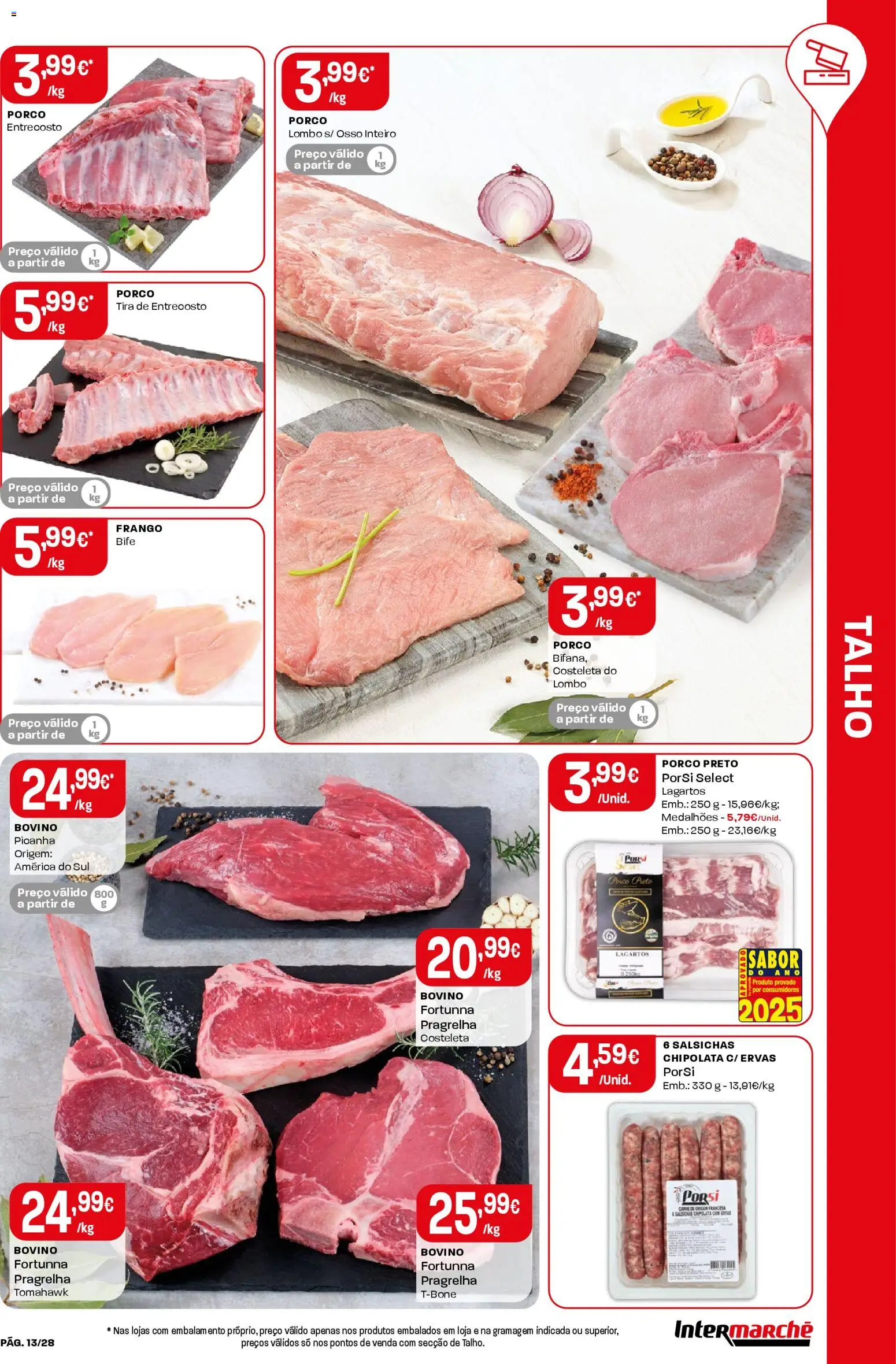 Intermarché Folheto Contact │ válido de 26.12.2025 | Página: 13 | Produtos: Frango, Lombo, Carne