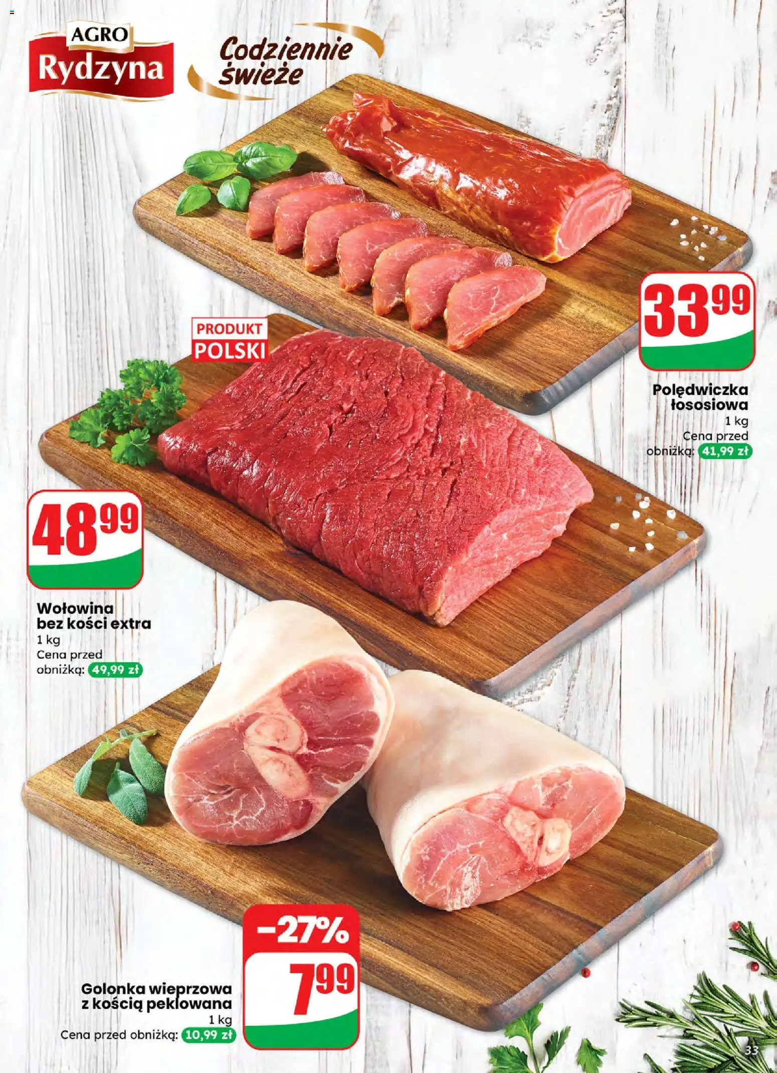 Dino Gazetka od 05.11.2025 | Strona: 33 | Produkty: Golonka wieprzowa, Wołowina