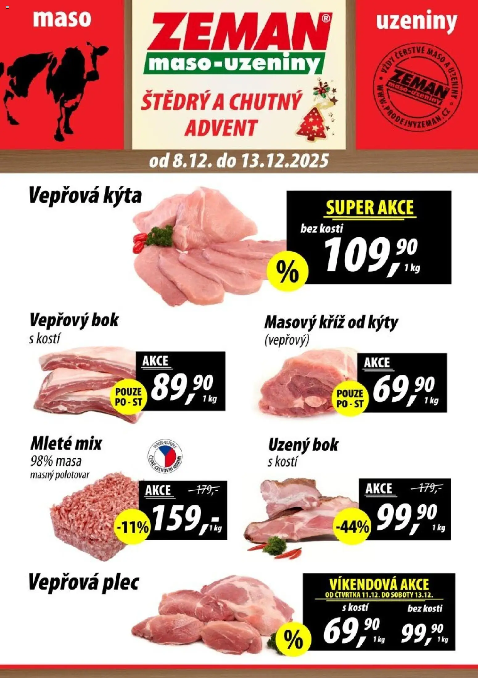 Prodejny Zeman leták - Dačice od 08.12.2025 | Strana: 1