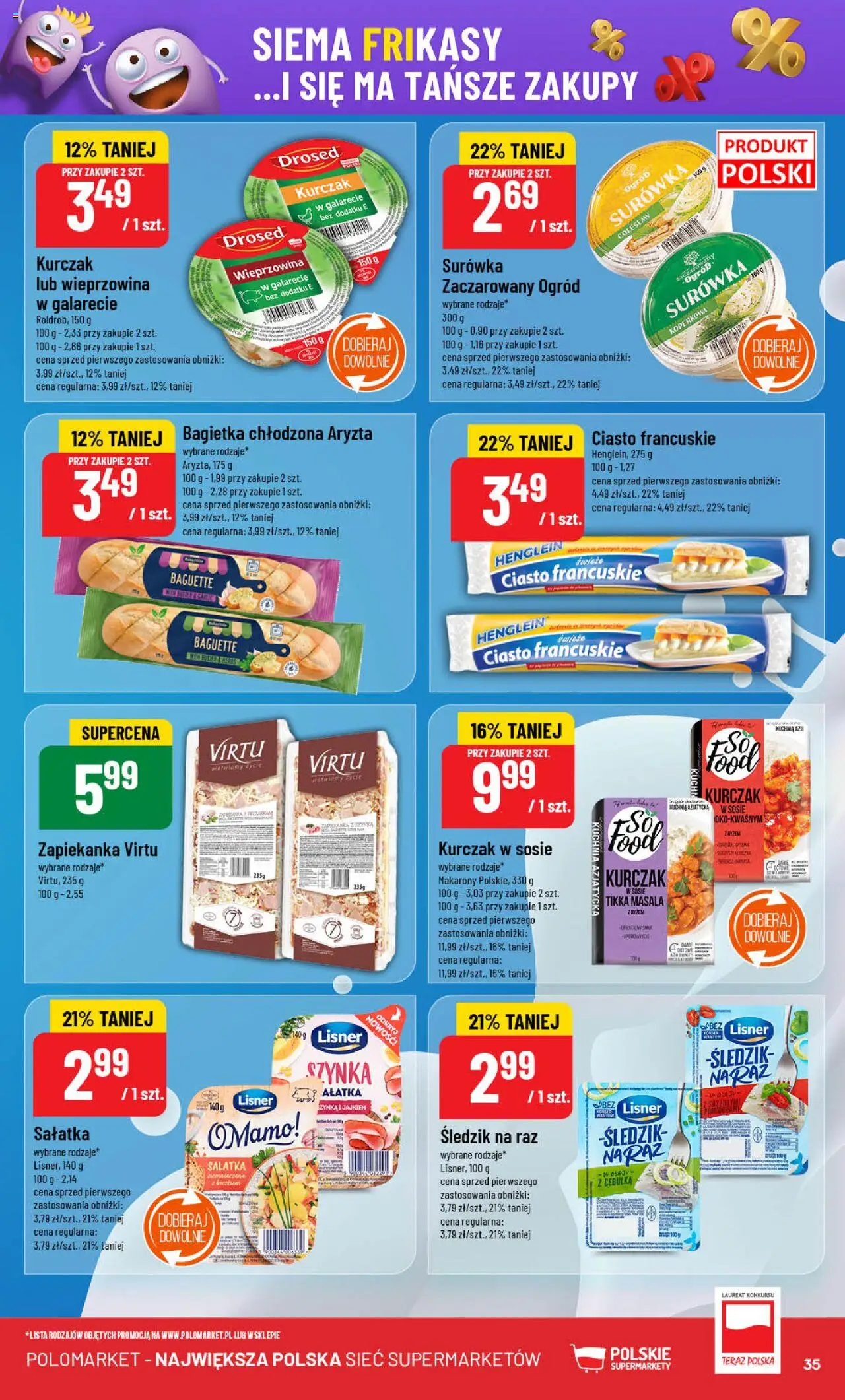 POLOmarket Gazetka od 04.06.2025 | Strona: 35 | Produkty: Kurczak, Ciasto francuskie, Wieprzowina, Sałatka