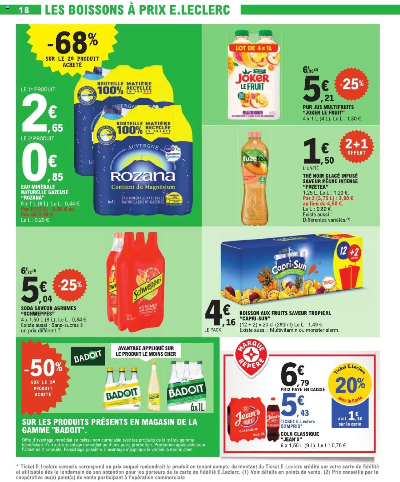  | Page: 18 | Produits: Eau minérale, Badoit, Pêche, Eau minérale naturelle