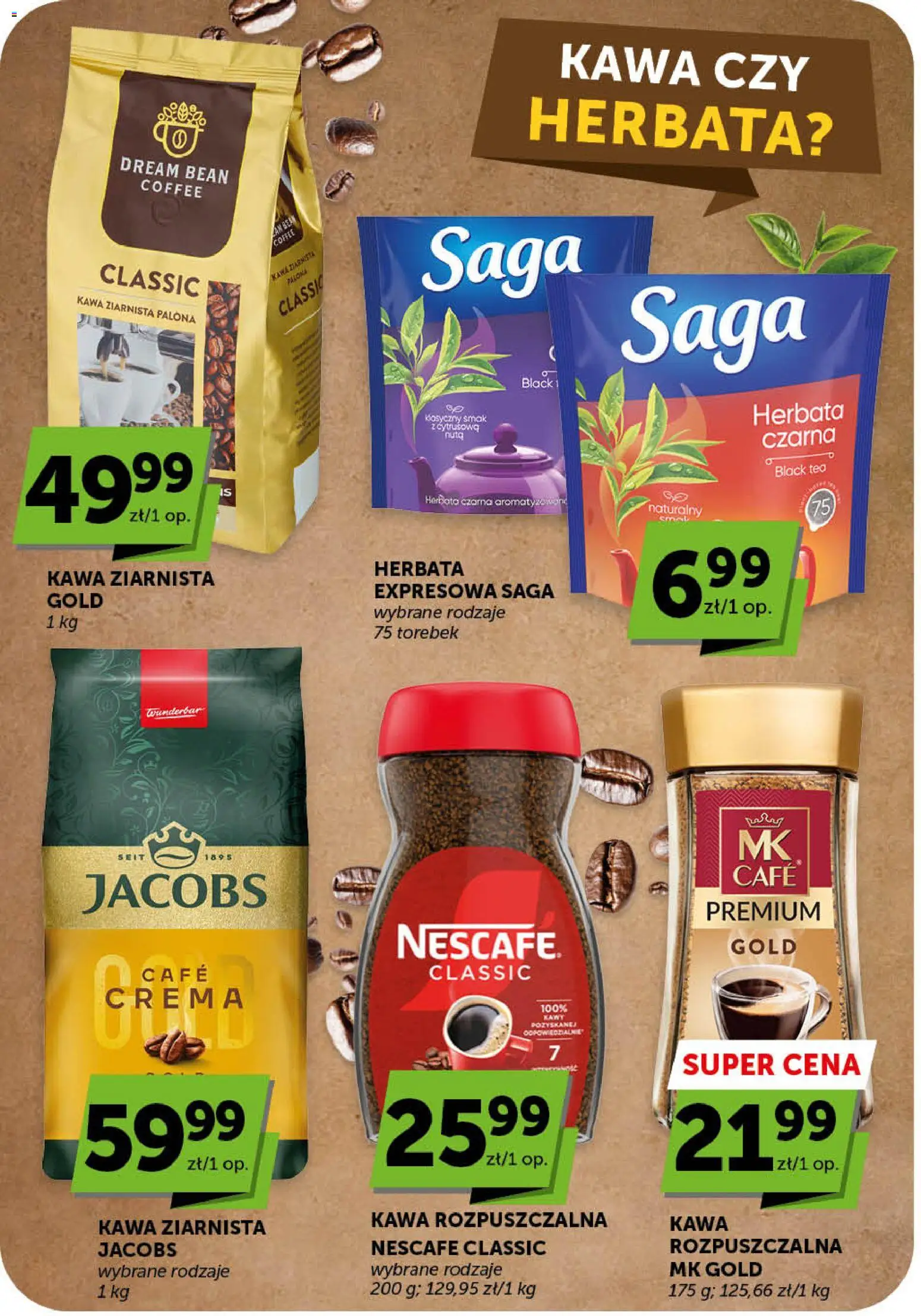 Groszek gazetka od 09.04.2026 | Strona: 27 | Produkty: Kawa jacobs, Nescafe, Kawa ziarnista, Kawa rozpuszczalna
