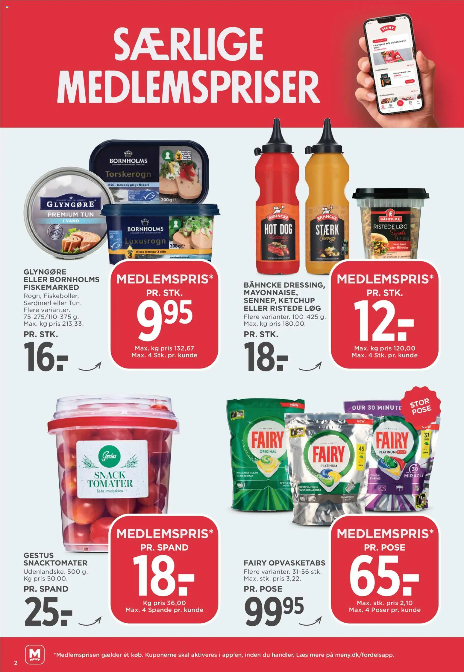 Meny tilbudsavis – gyldig fra 24.04.2026 | Side: 2 | Produkter: Ristede Løg, Bord, Tun, Sennep