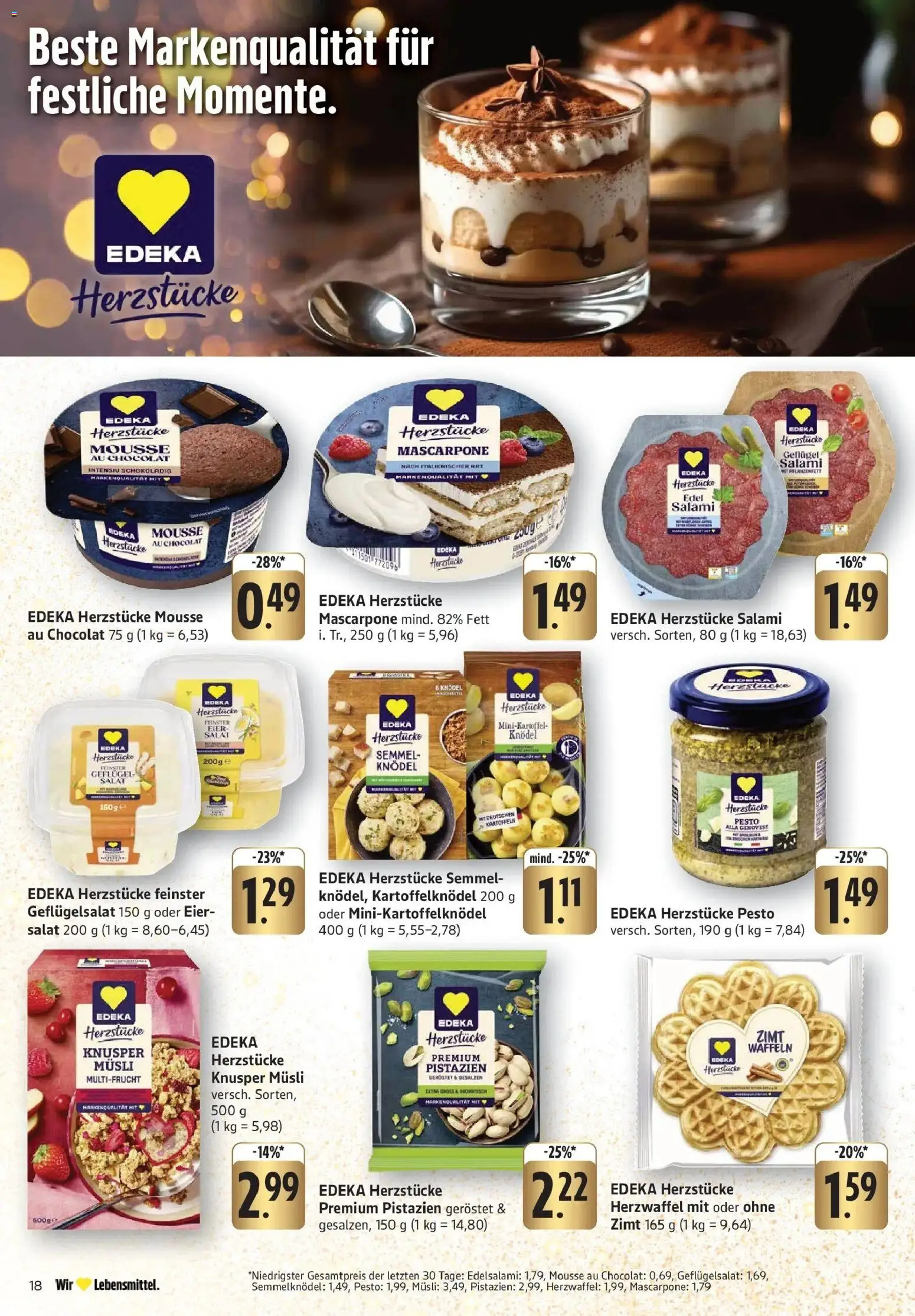 Edeka prospekt Göppingen	 – gültig ab 08.12.2025 | Seite: 20 | Produkte: Mascarpone, Pistazien, Salami, Salat