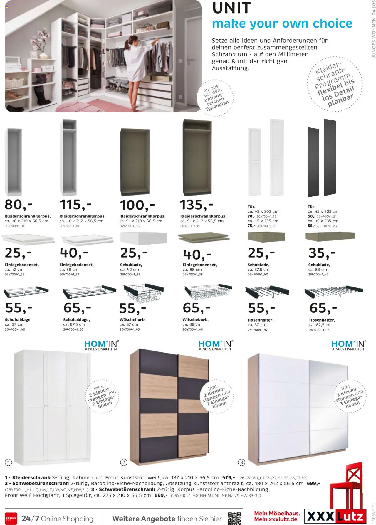 XXXL Lutz Junges Wohnen - gültig ab dem 27.04.2025 | Seite: 5 | Produkte: Kleiderschrank, Schwebetürenschrank, Schrank, Tür