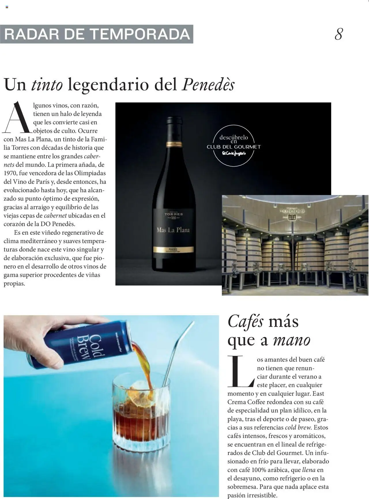 El Corte Inglés ofertas │ válido desde el 27.06.2025 | Página: 8 | Productos: Café, Vino, Crema