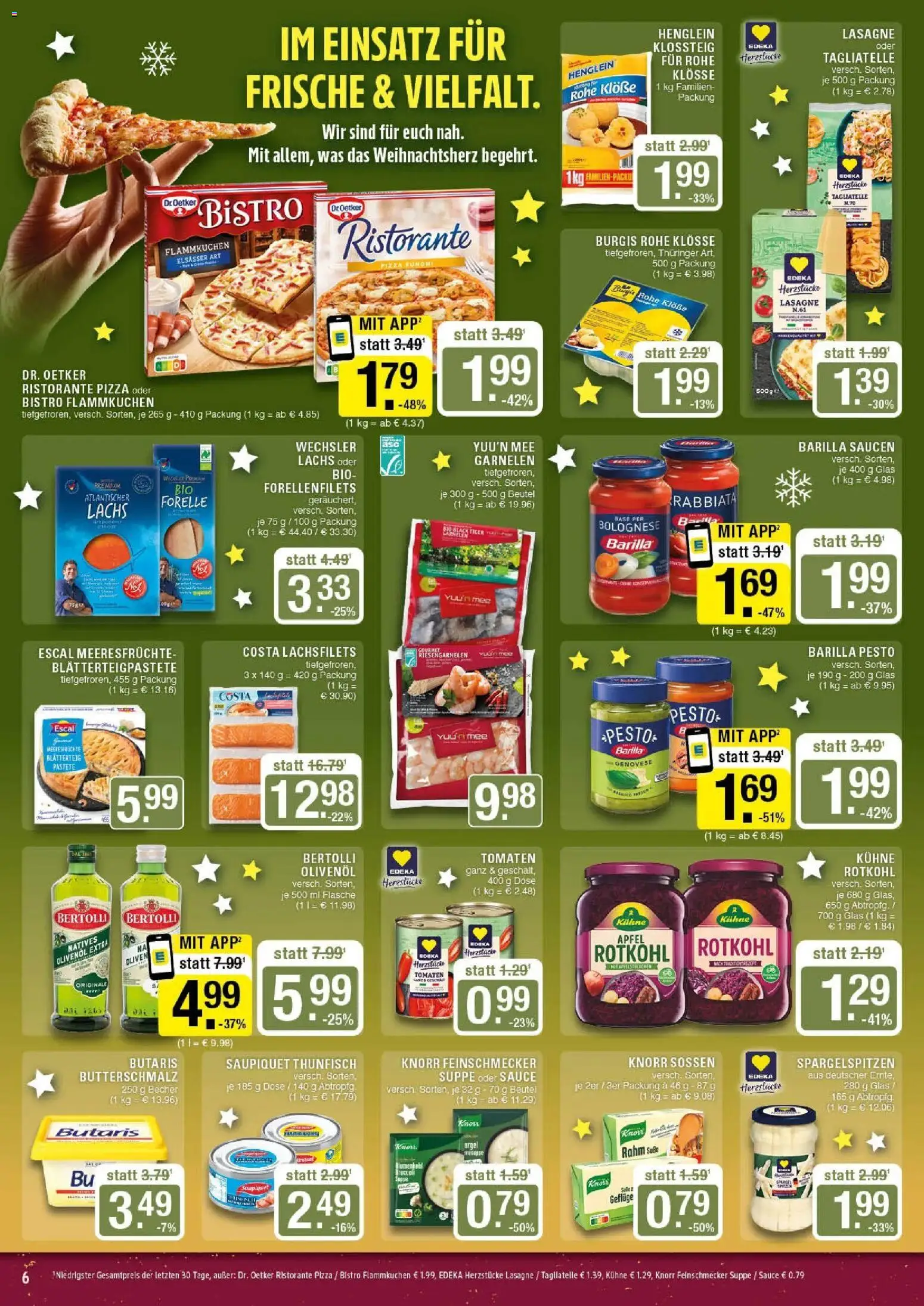 Edeka prospekt Marl	 – gültig ab 15.12.2025 | Seite: 6 | Produkte: Butterschmalz, Bertolli olivenol, Knorr, Lachs