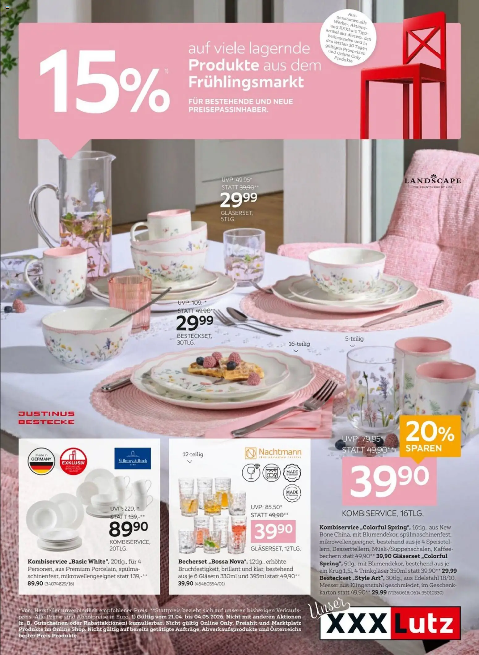 XXXLutz Frühlingsmarkt gültig ab 21.04.2026 | Seite: 1 | Produkte: Kaffee