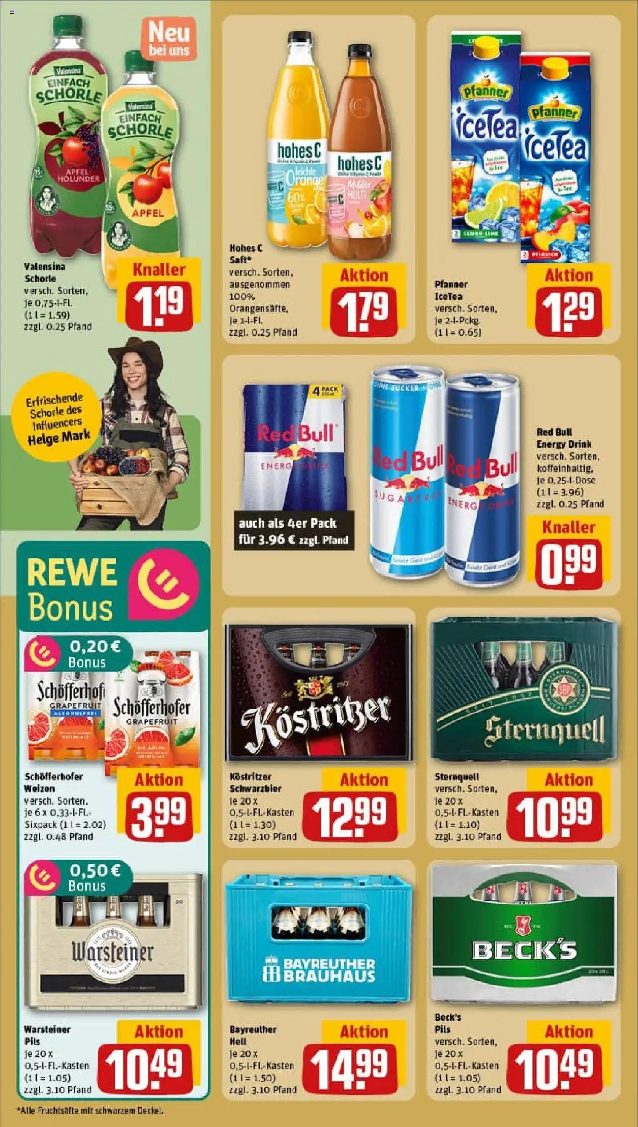 Rewe prospekt Leinefelde-Worbis	 - gültig ab dem 11.08.2025 | Seite: 18 | Produkte: Red bull, Kostritzer, Valensina, Grapefruit