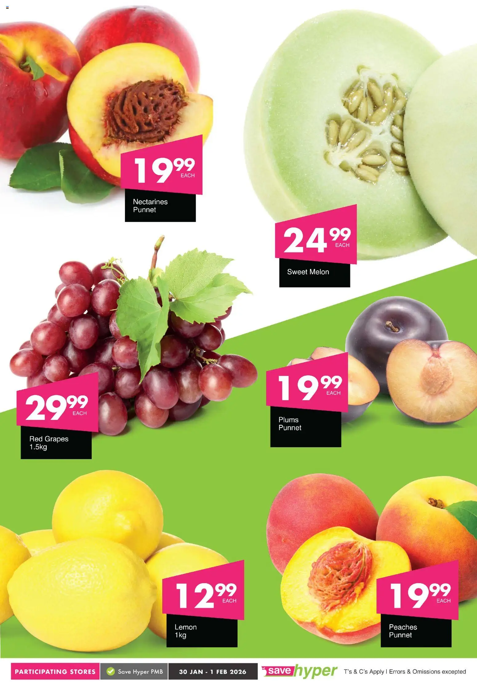 New Save catalogue – valid from 30.01.2026 | Page: 7 | Products: Lemon, Nectarines, Grapes