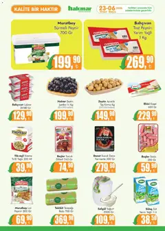 23.04.2026 tarihinden itibaren geçerli olan Hakmar kataloğu önizlemesi | Sayfa: 3 | Ürünler: Süt, Tereyağı, Yoğurt, Zeytin