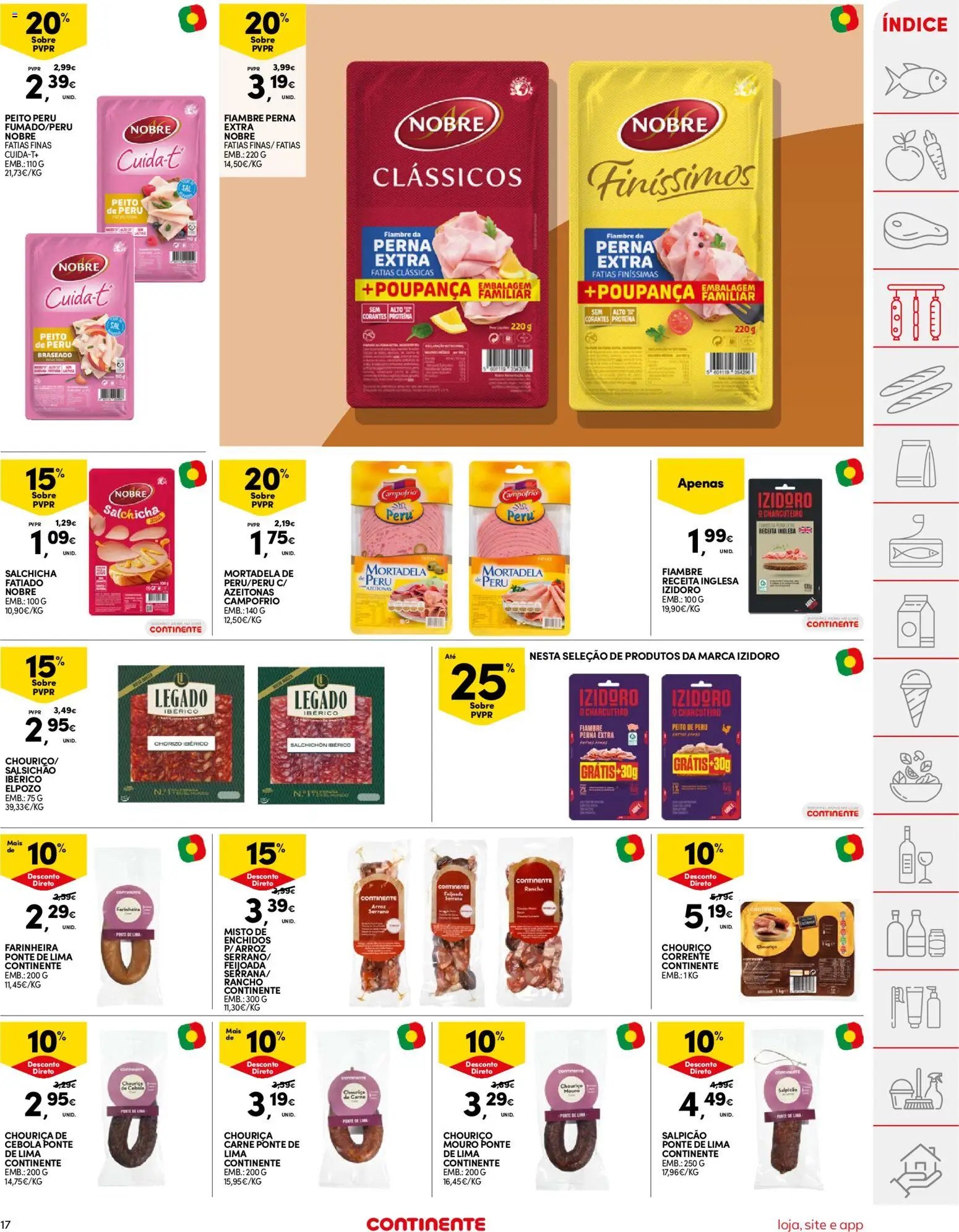Continente folheto │ válido de 02.12.2025 | Página: 17 | Produtos: Peito de peru, Cebola, Carne, Proteina