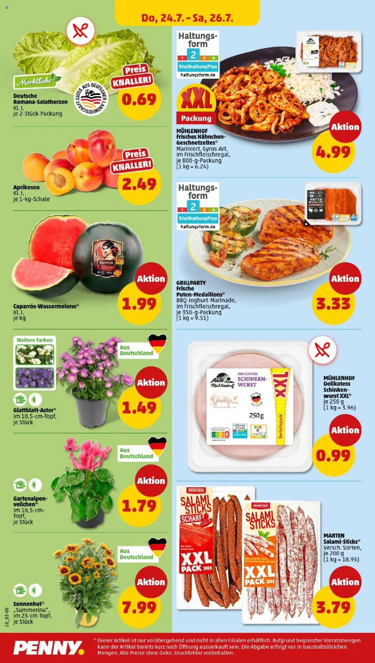 Penny Hamburg - gültig ab dem 21.07.2025 | Seite: 28 | Produkte: Hahnchen, Wurst, Schinken