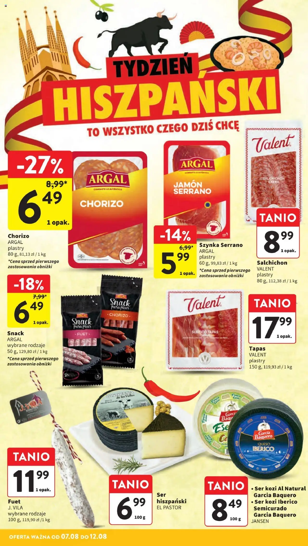 Intermarche Gazetka od 07.08.2025 | Strona: 18 | Produkty: Ser kozi, Szynka, Fuet, Ser
