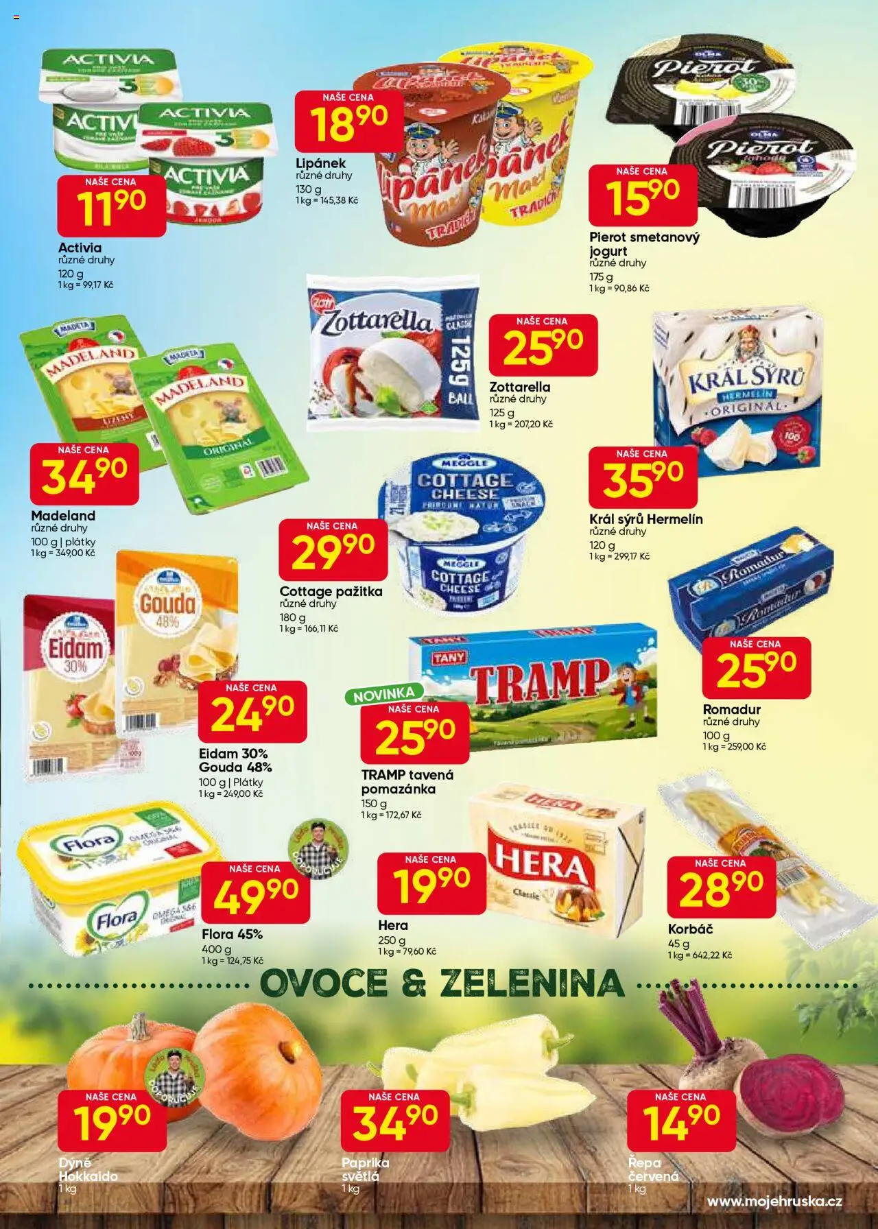Hruška leták od 16.09.2025 | Strana: 3 | Produkty: Pomazánka, Romadur, Cottage cheese, Flora