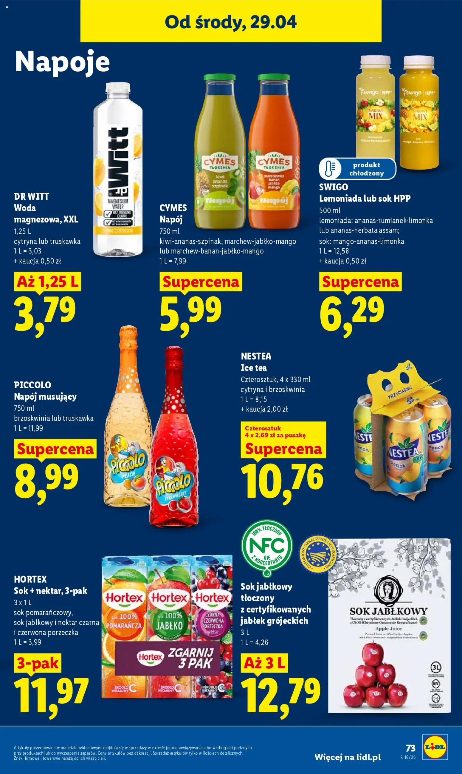 Lidl Polsko leták od 29.04.2026 | Strana: 73 | Produkty: Nestea, Jablka, Apple, Banán