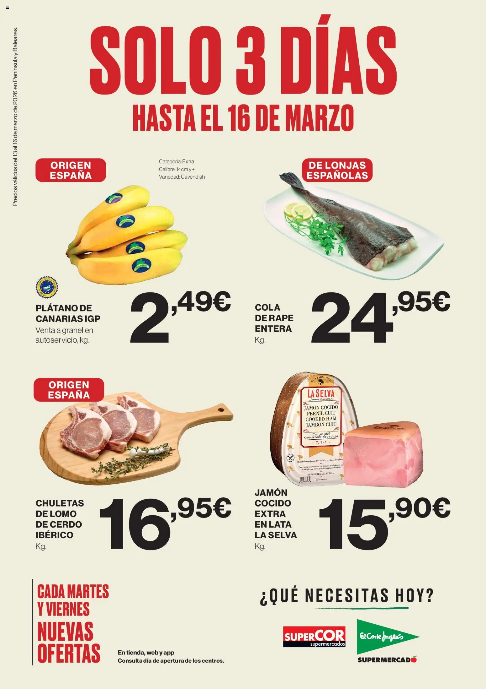Supercor Península y Baleares │ válido desde el 13.03.2026 | Página: 1 | Productos: Jamón, Jamón cocido, Jugo, Cerdo