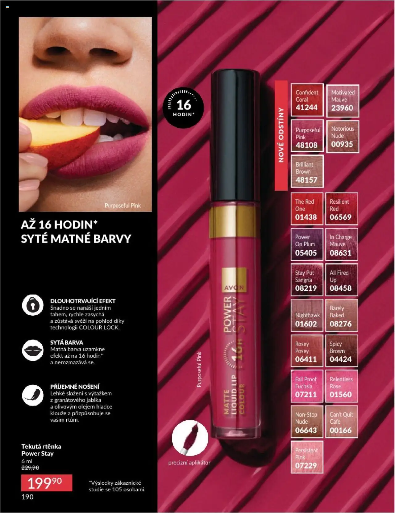 Avon katalog 8/2025 od 01.08.2025 | Strana: 190 | Produkty: Jablka, Sangria, Barvy, Rtěnka