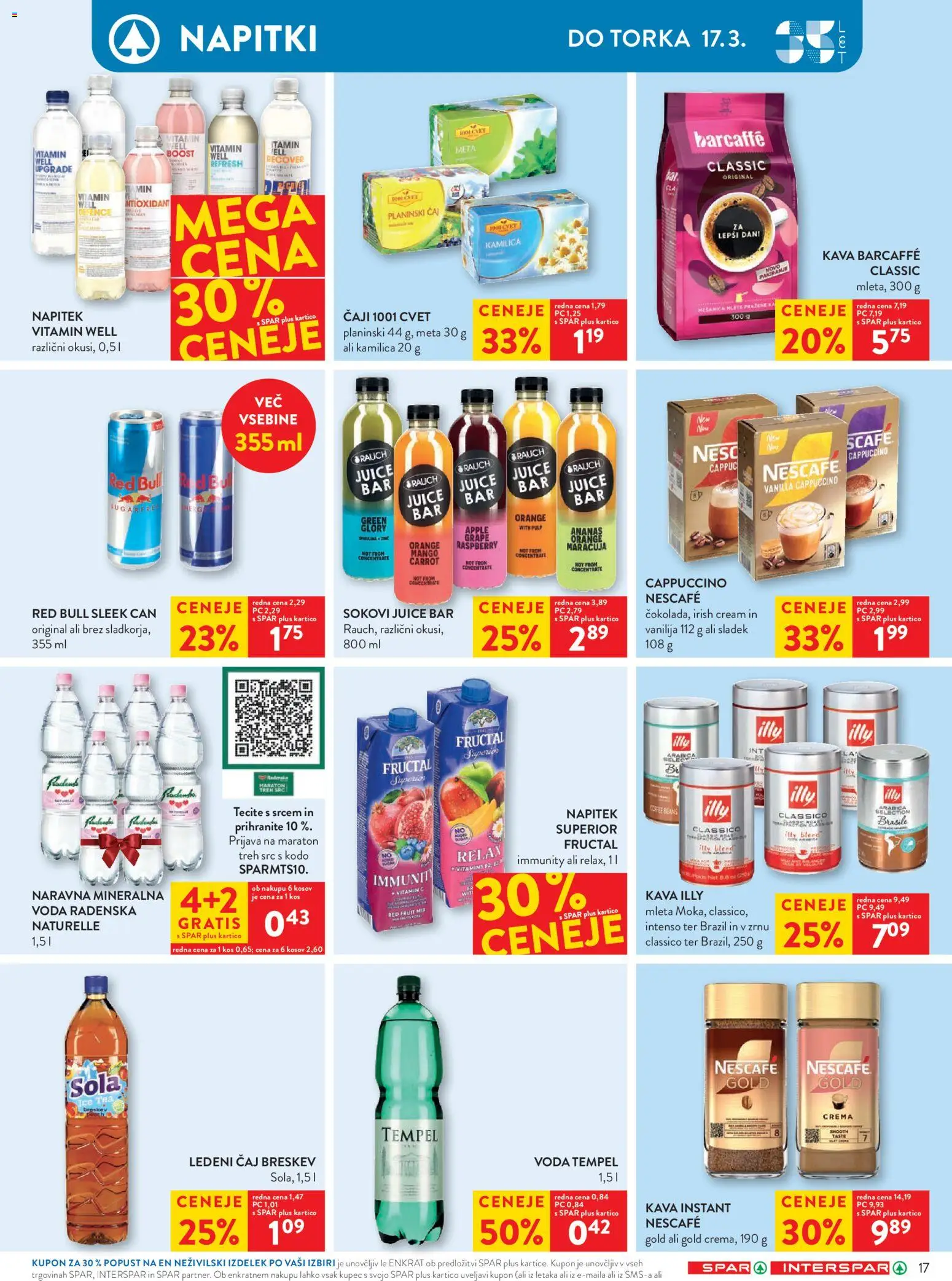 Novi Spar katalog ponudbe – veljaven od 11.03.2026 | Stran: 21 | Izdelki: Napitki, Voda, Mango, Breskev