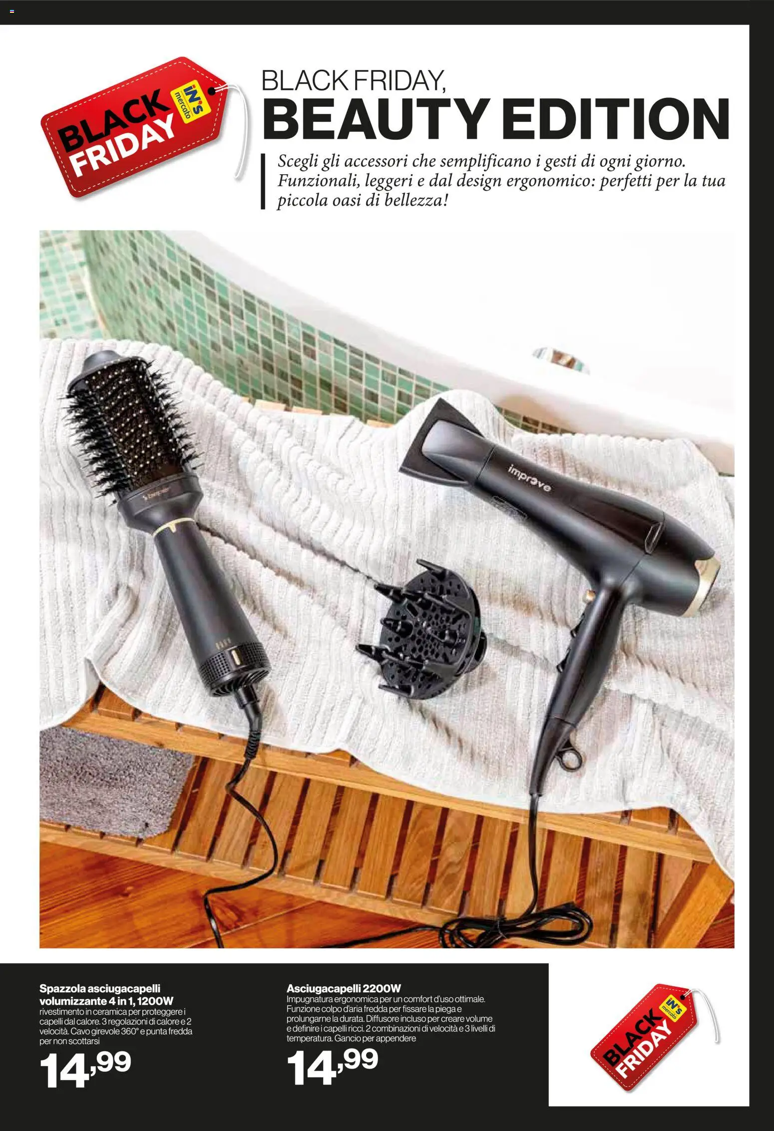 Volantino IN's del 19.11.2025 | Pagina: 7 | Prodotti: Spazzola, Cavo, Asciugacapelli