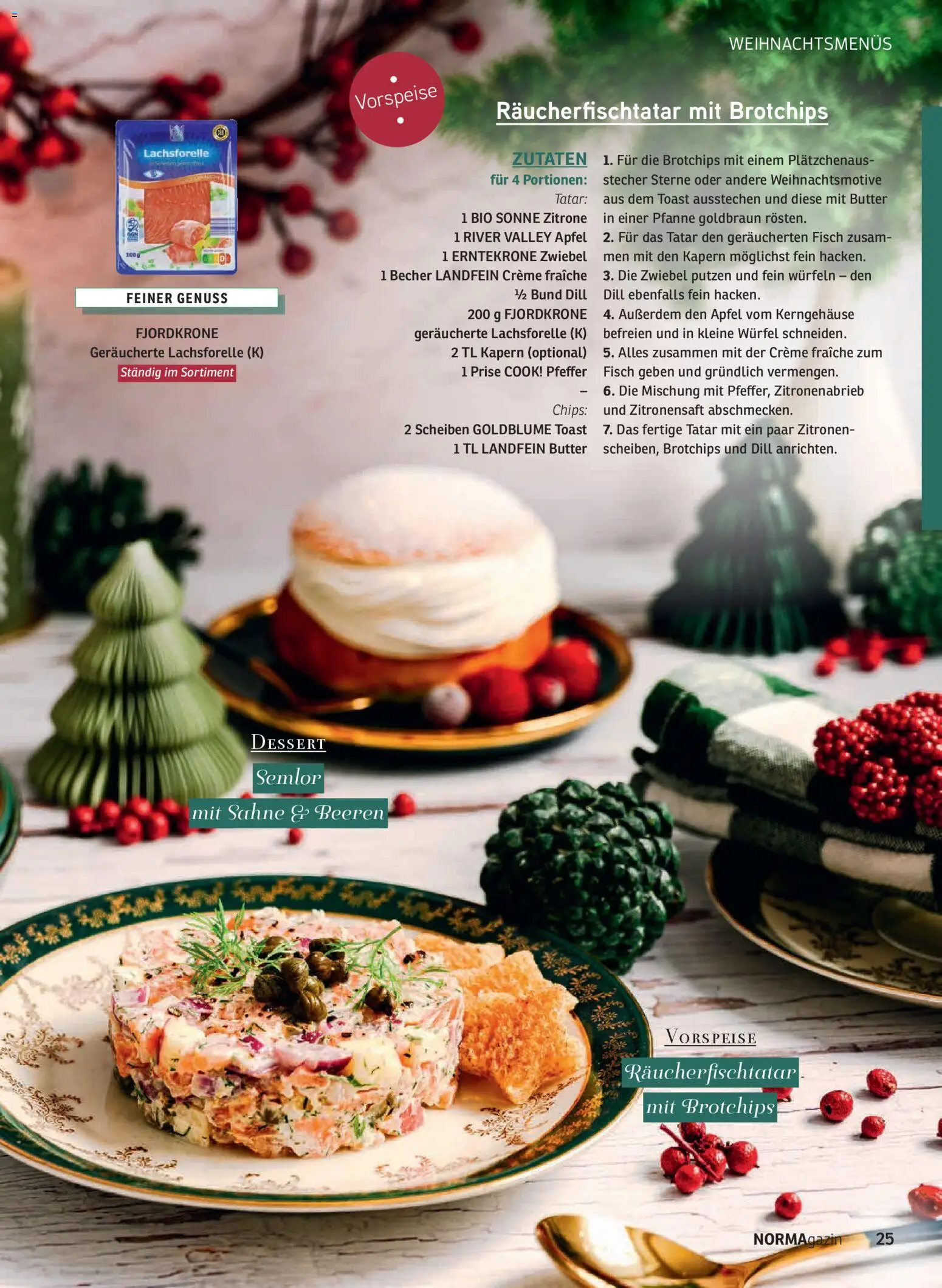 Norma NORMAgazin November/Dezember 2025 – gültig ab 01.11.2025 | Seite: 25 | Produkte: Creme, Pfeffer, Sahne, Zitronen