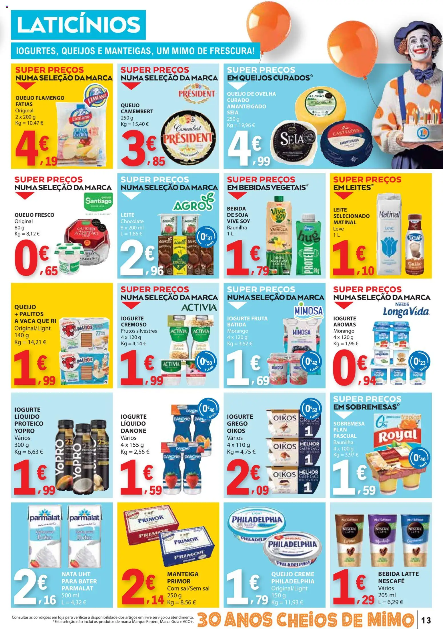 E.Leclerc folheto │ válido de 23.10.2025 | Página: 13 | Produtos: Leite de soja, Manteiga, Iogurte, Chocolate