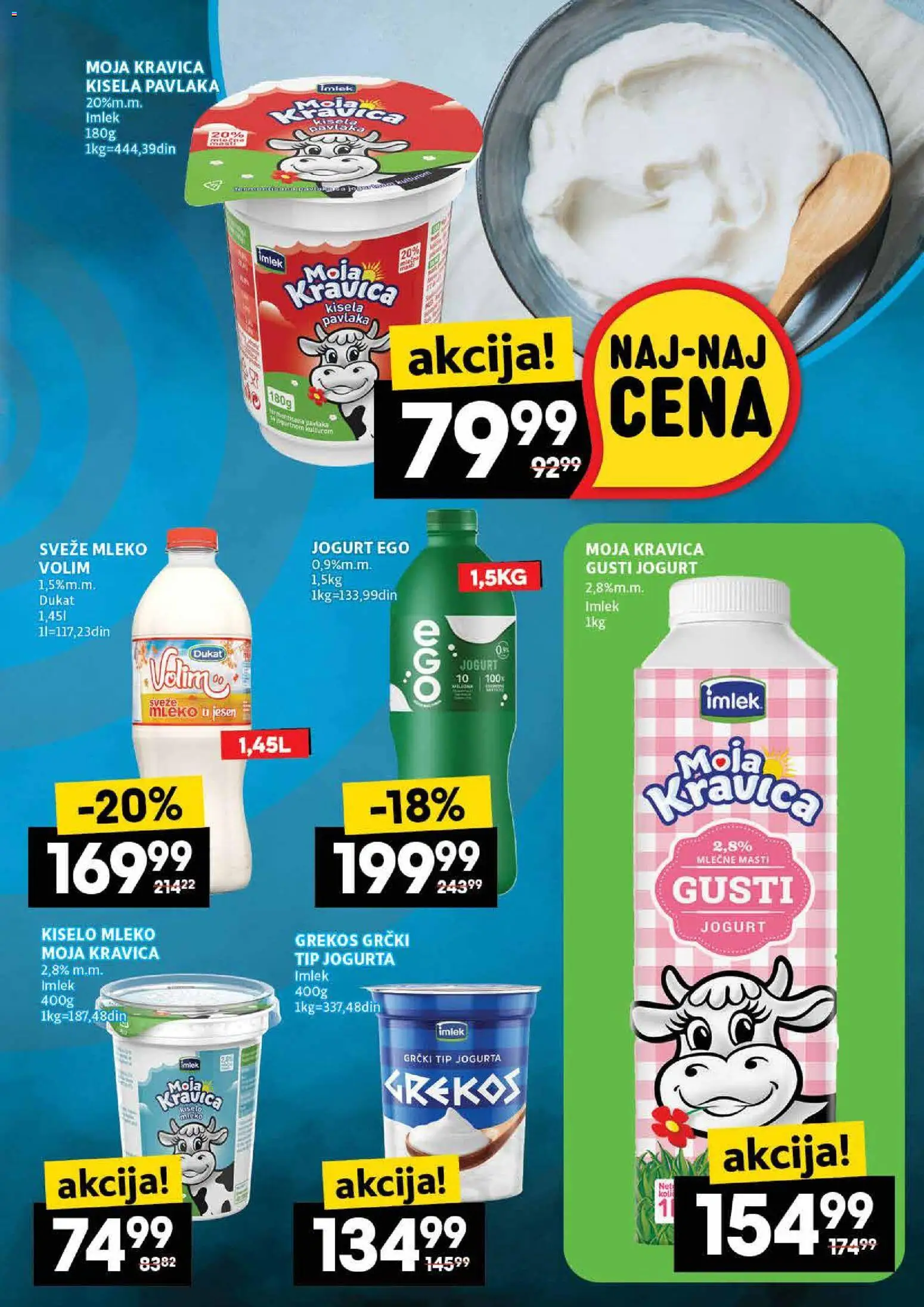 Idea katalog - važi od 23.10.2025 | Strana: 11 | Proizvode: Kiselo mleko, Sveže mleko, Jogurt, Pavlaka