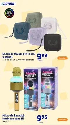 Action - Prévisualisation de Action prospectus valide à partir de 29.10.2025 | Page: 156 | Produits: Microphone, Enceinte, Enceinte bluetooth