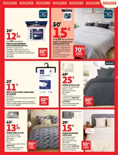 Auchan - Prévisualisation de Auchan - Soldes : jusqu'à -70% ! valide à partir de 07.01.2026 | Page: 17 | Produits: Taie d'oreiller, Mousse, Oreiller, Couette