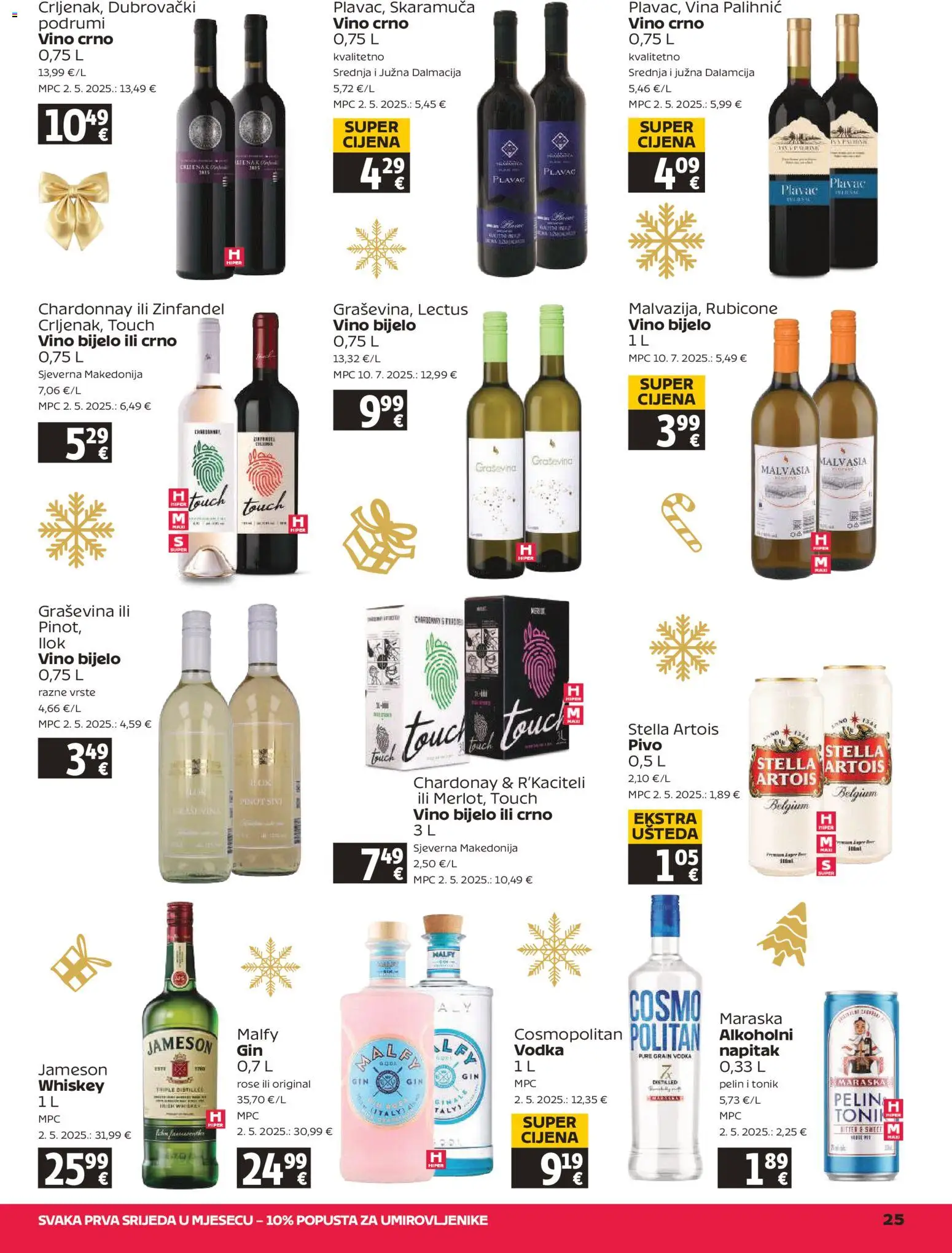 Tommy katalog | vrijedi od 29.12.2025 | Stranica: 25 | Proizvodi: Bijelo vino, Jameson, Vino, Vodka