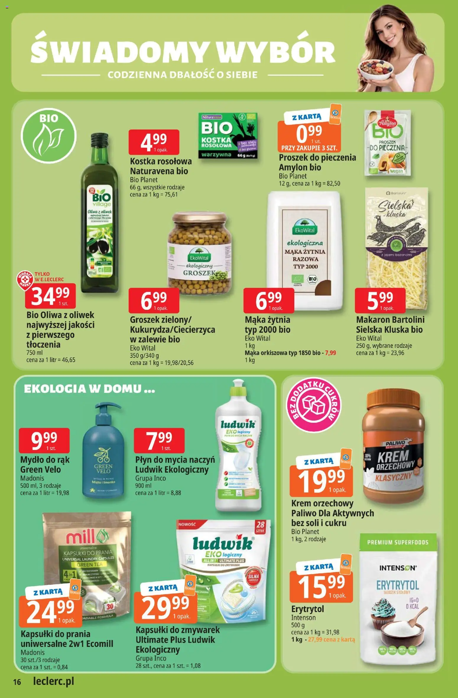 E.Leclerc gazetka - Kłodzko od 24.03.2026 | Strona: 10 | Produkty: Groszek, Mąka żytnia, Krem orzechowy, Płyn do mycia naczyń