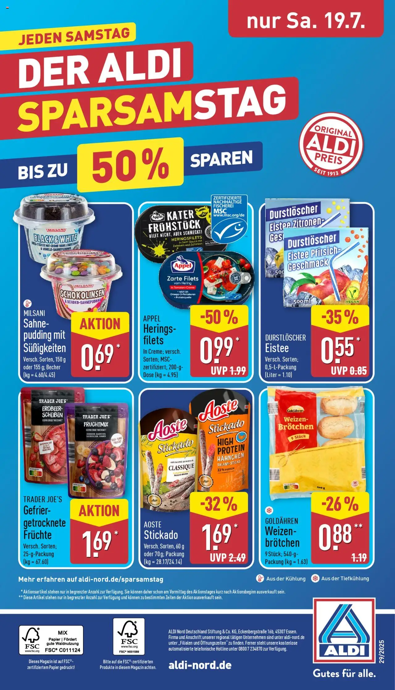 Aldi Prospekt 	 - gültig ab dem 14.07.2025 | Seite: 36 | Produkte: Durstloscher, Creme, Pfirsich, Zitronen